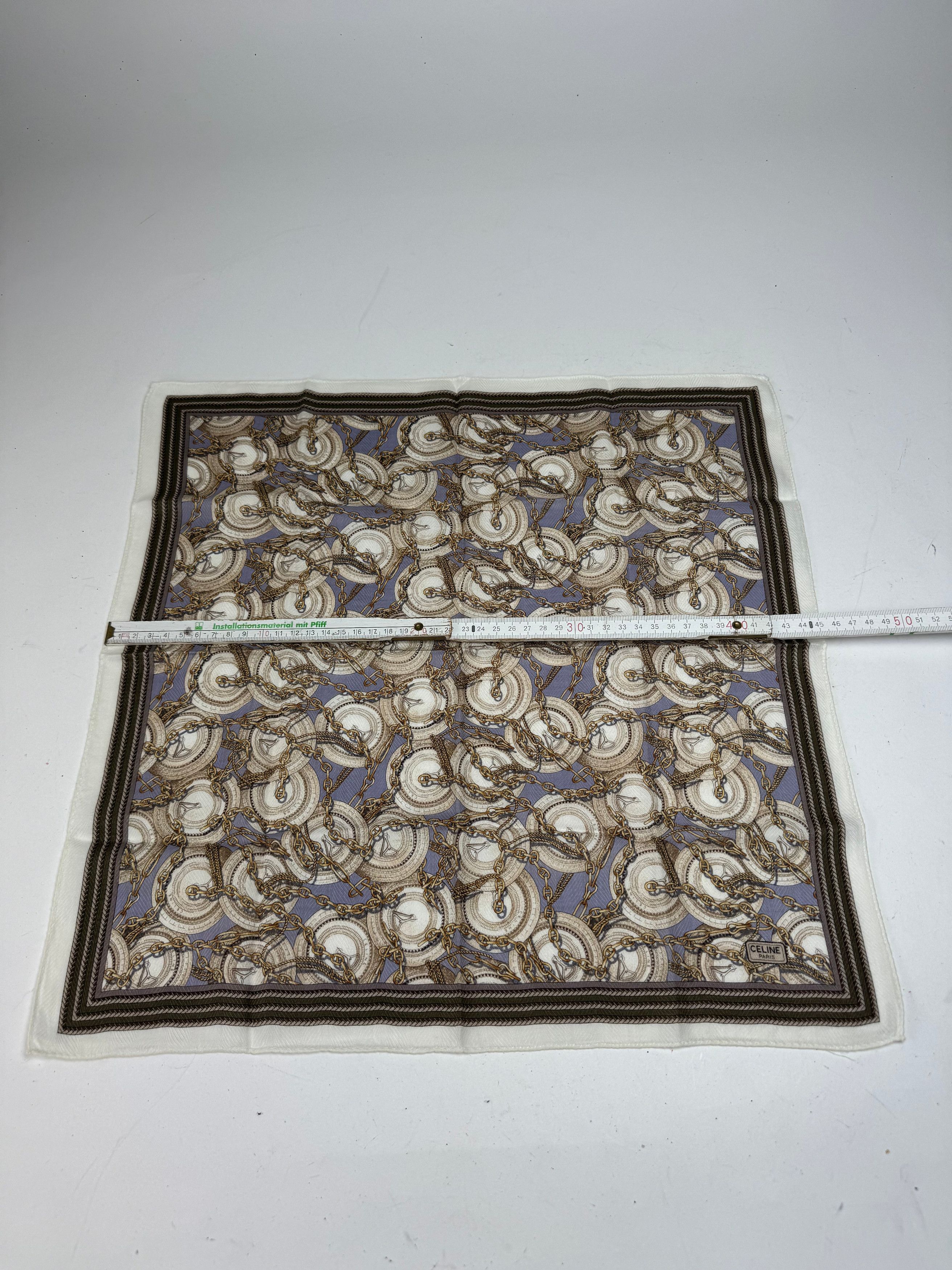 Celine Vintage Paris baroque Scarf Brown Size ONE SIZE - 7 Thumbnail