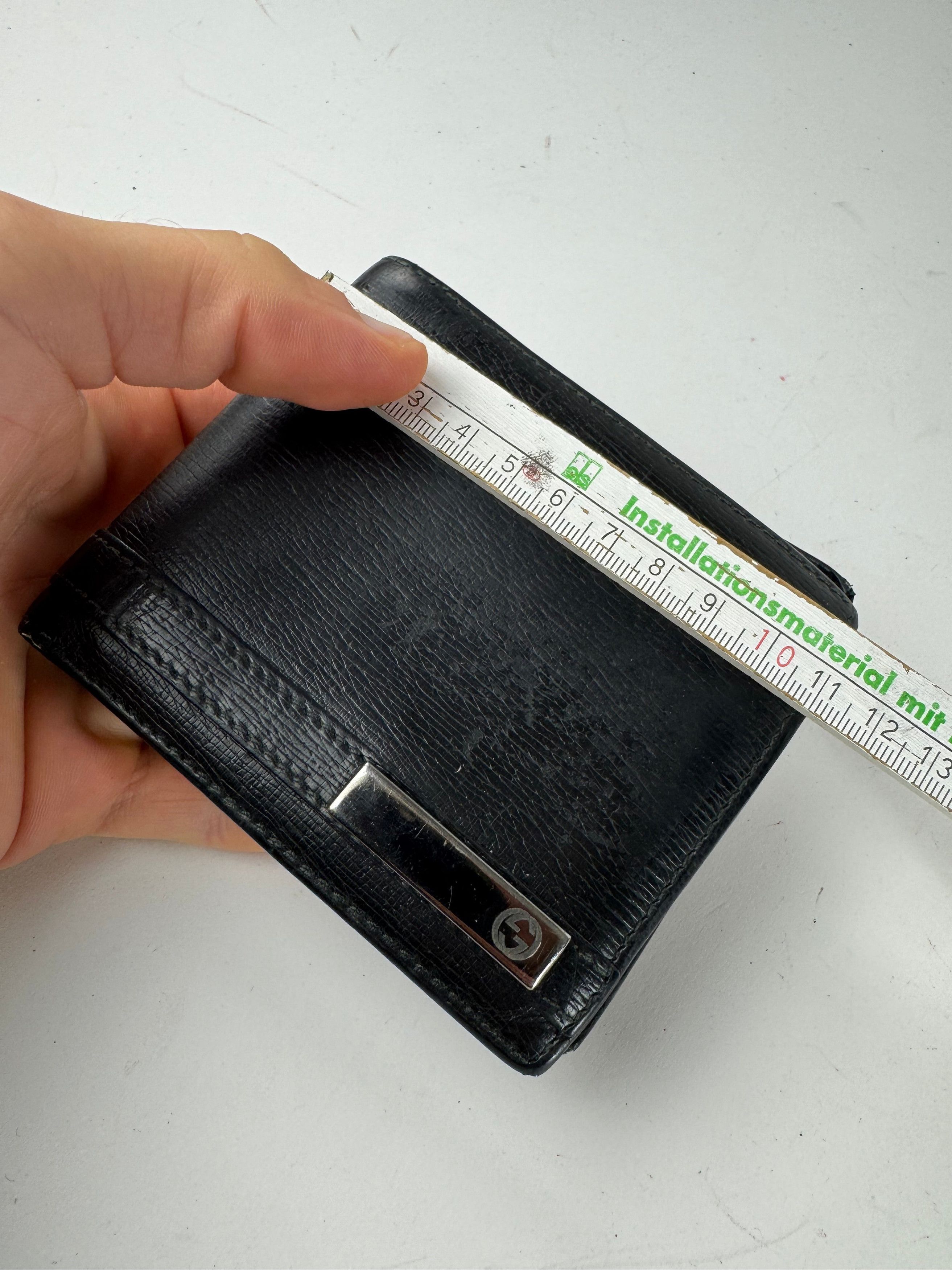Gucci Vintage Flapable Leather Wallet Black Size ONE SIZE - 9 Thumbnail
