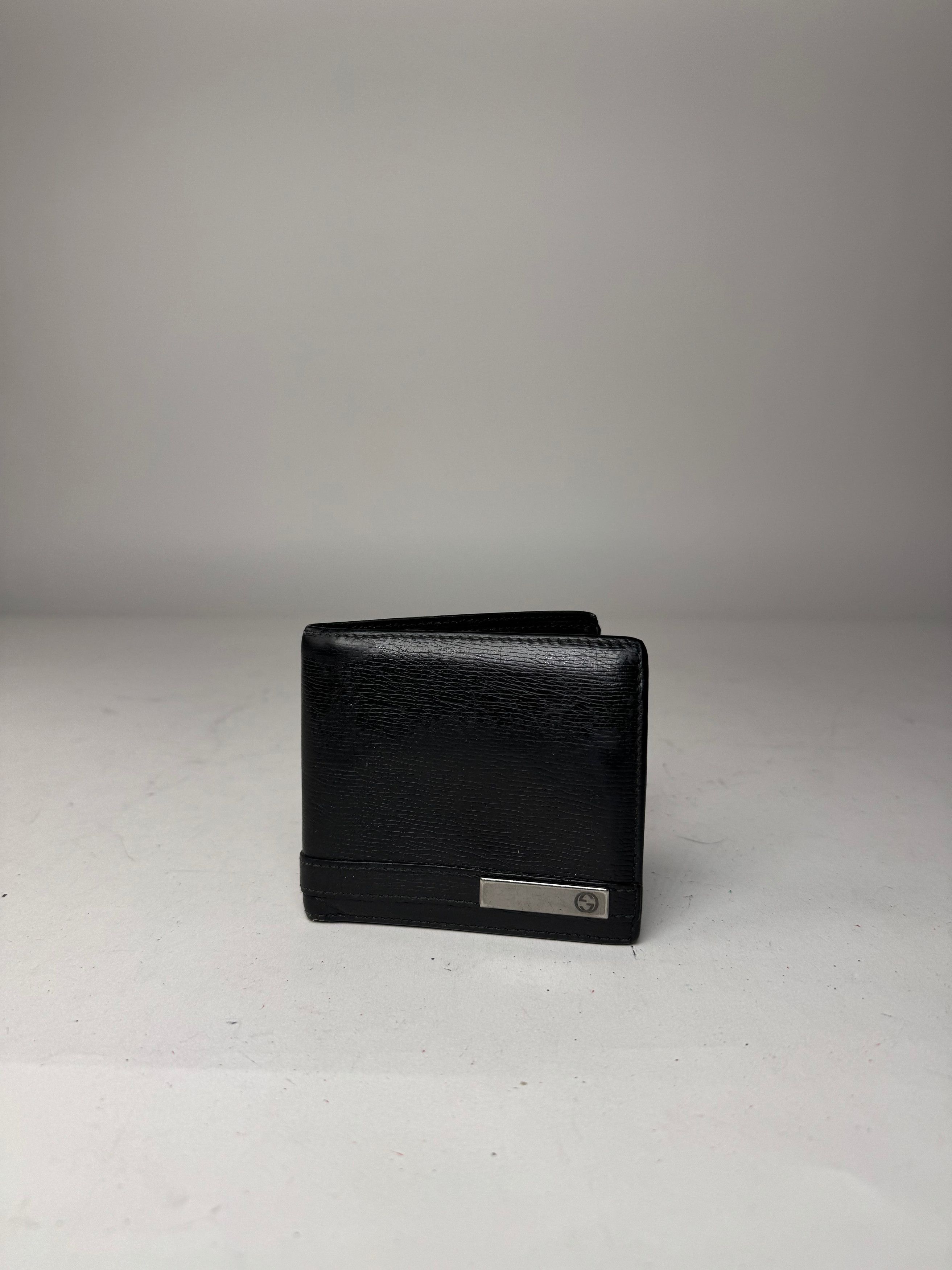 Gucci Vintage Flapable Leather Wallet Black Size ONE SIZE - 11 Thumbnail