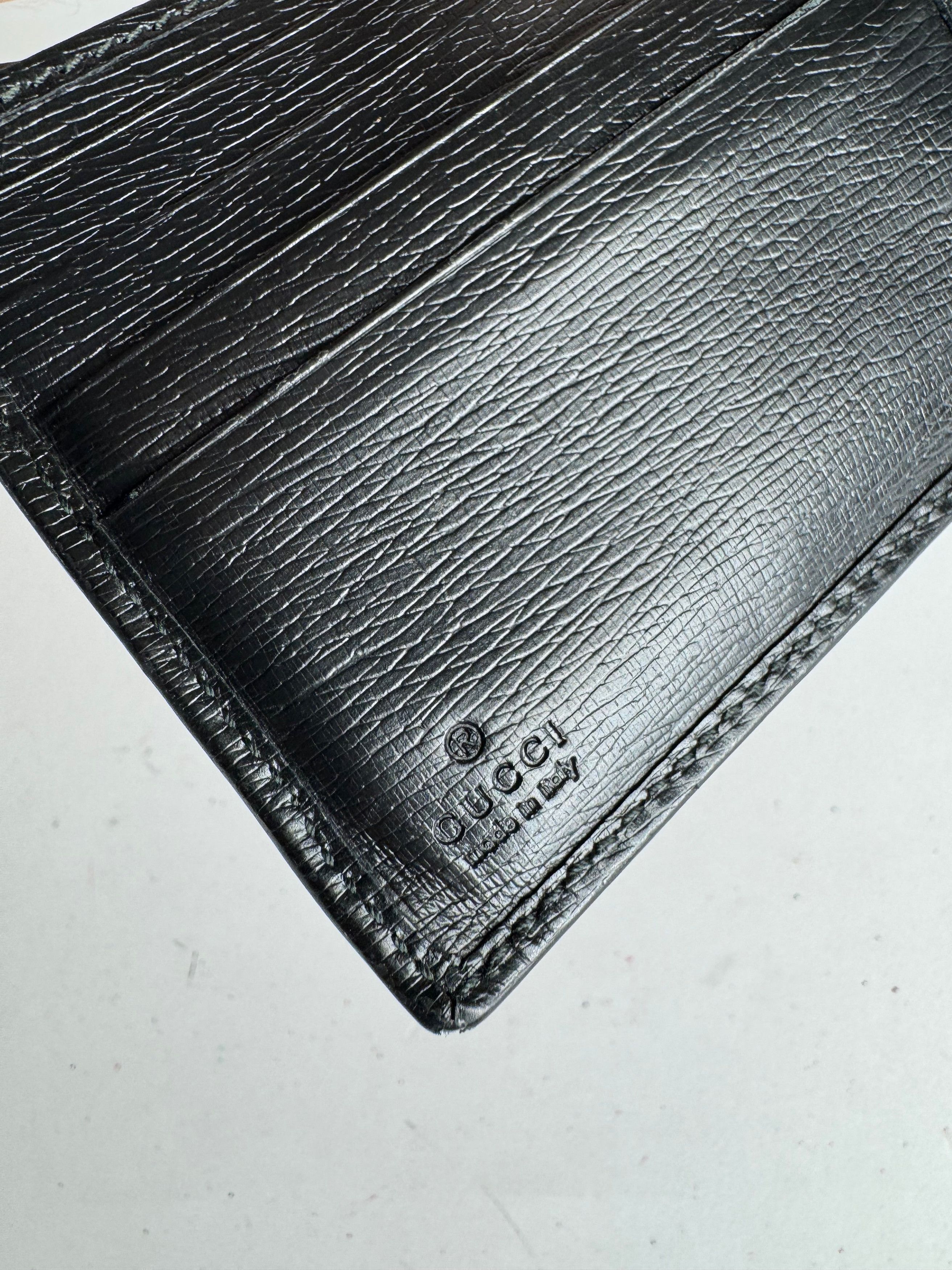Gucci Vintage Flapable Leather Wallet Black Size ONE SIZE - 5 Thumbnail