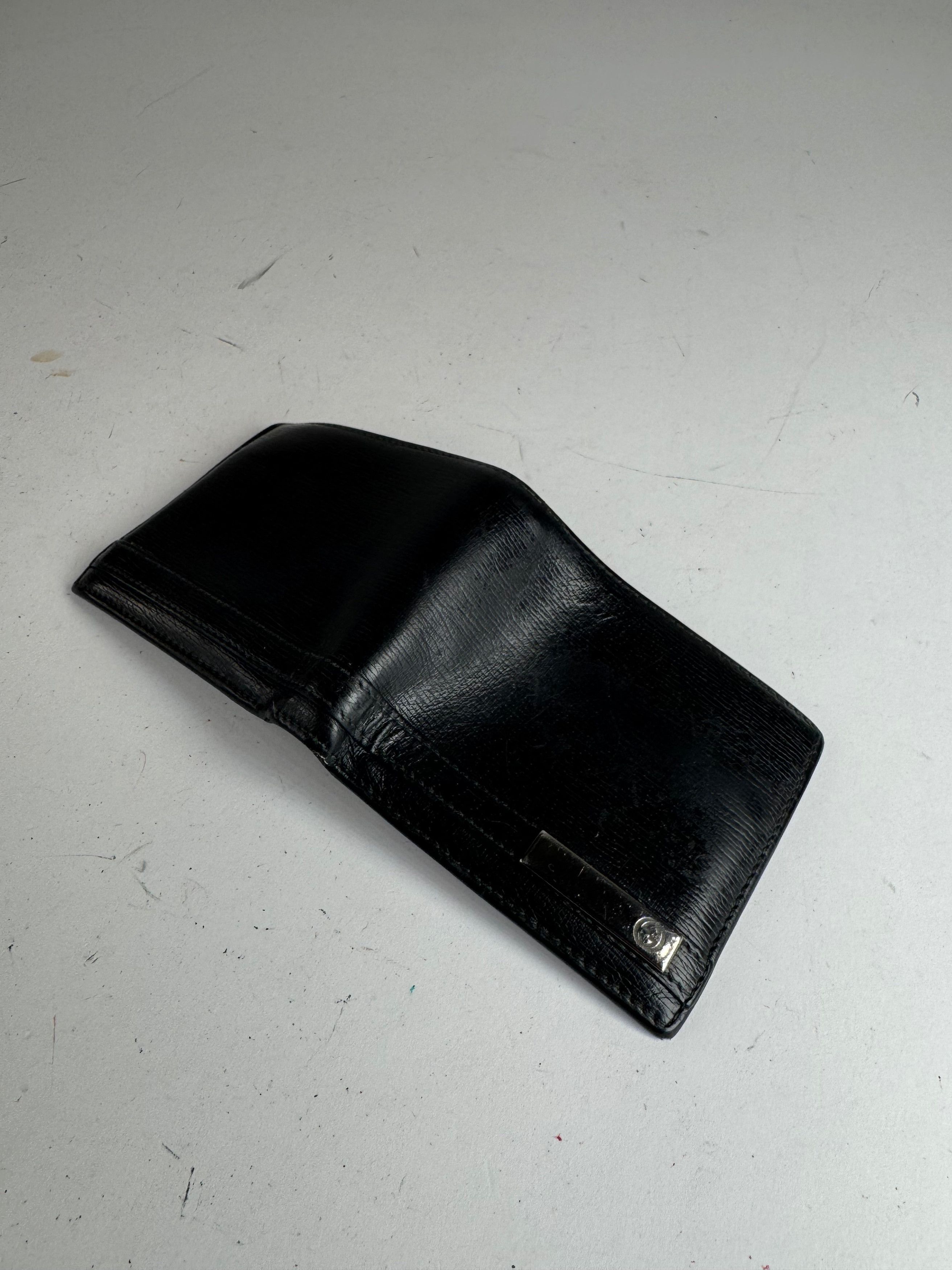 Gucci Vintage Flapable Leather Wallet Black Size ONE SIZE - 8 Thumbnail
