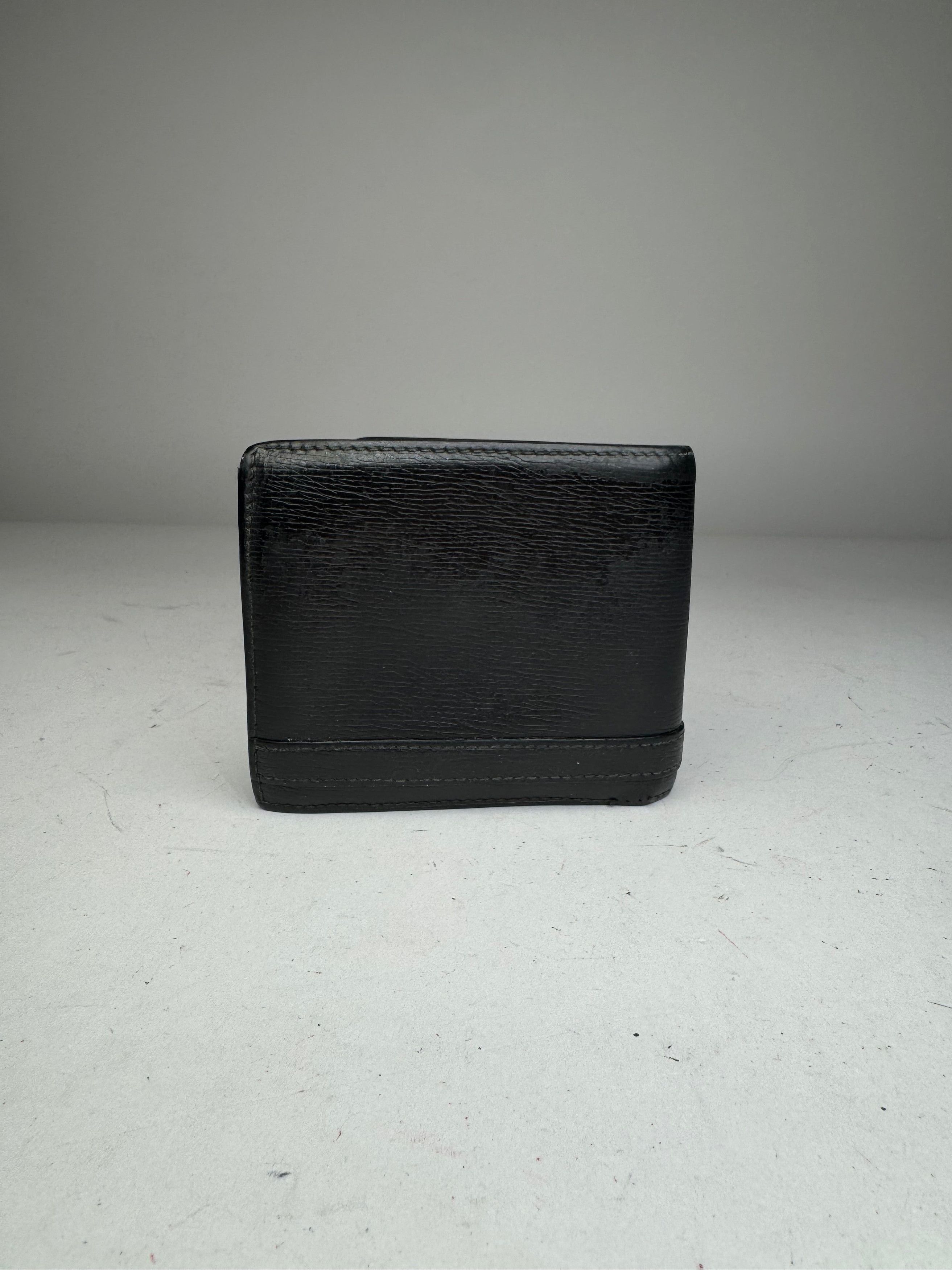Gucci Vintage Flapable Leather Wallet Black Size ONE SIZE - 2 Thumbnail