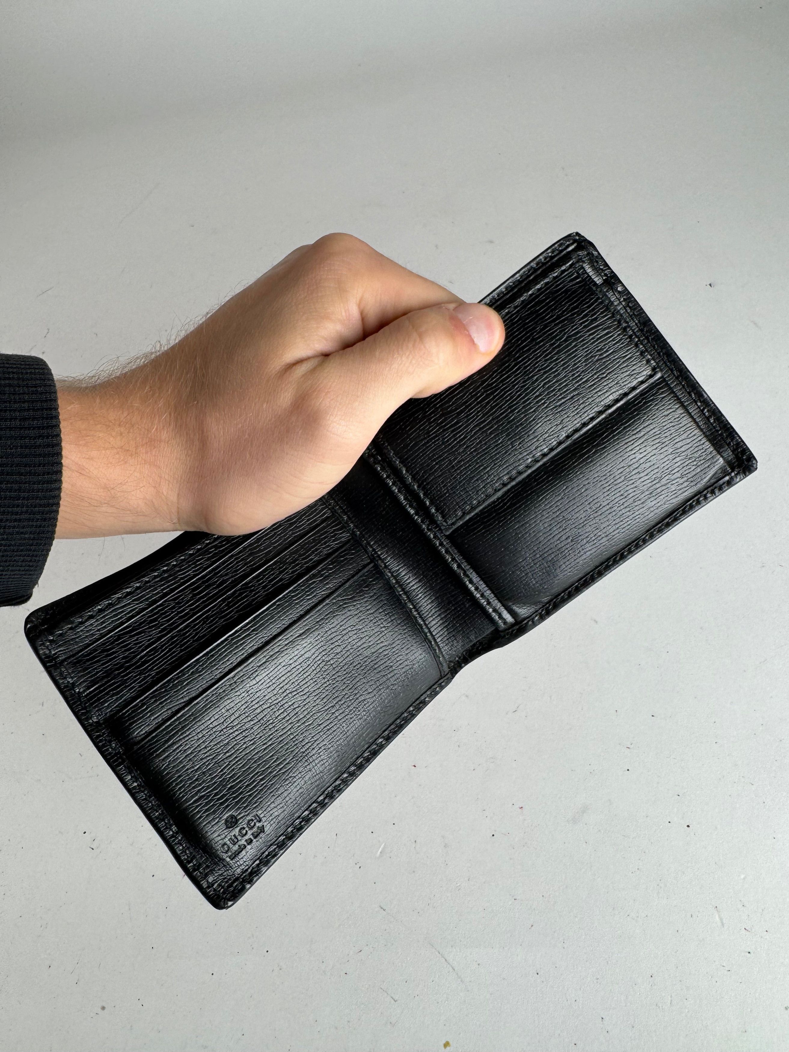 Gucci Vintage Flapable Leather Wallet Black Size ONE SIZE - 4 Thumbnail
