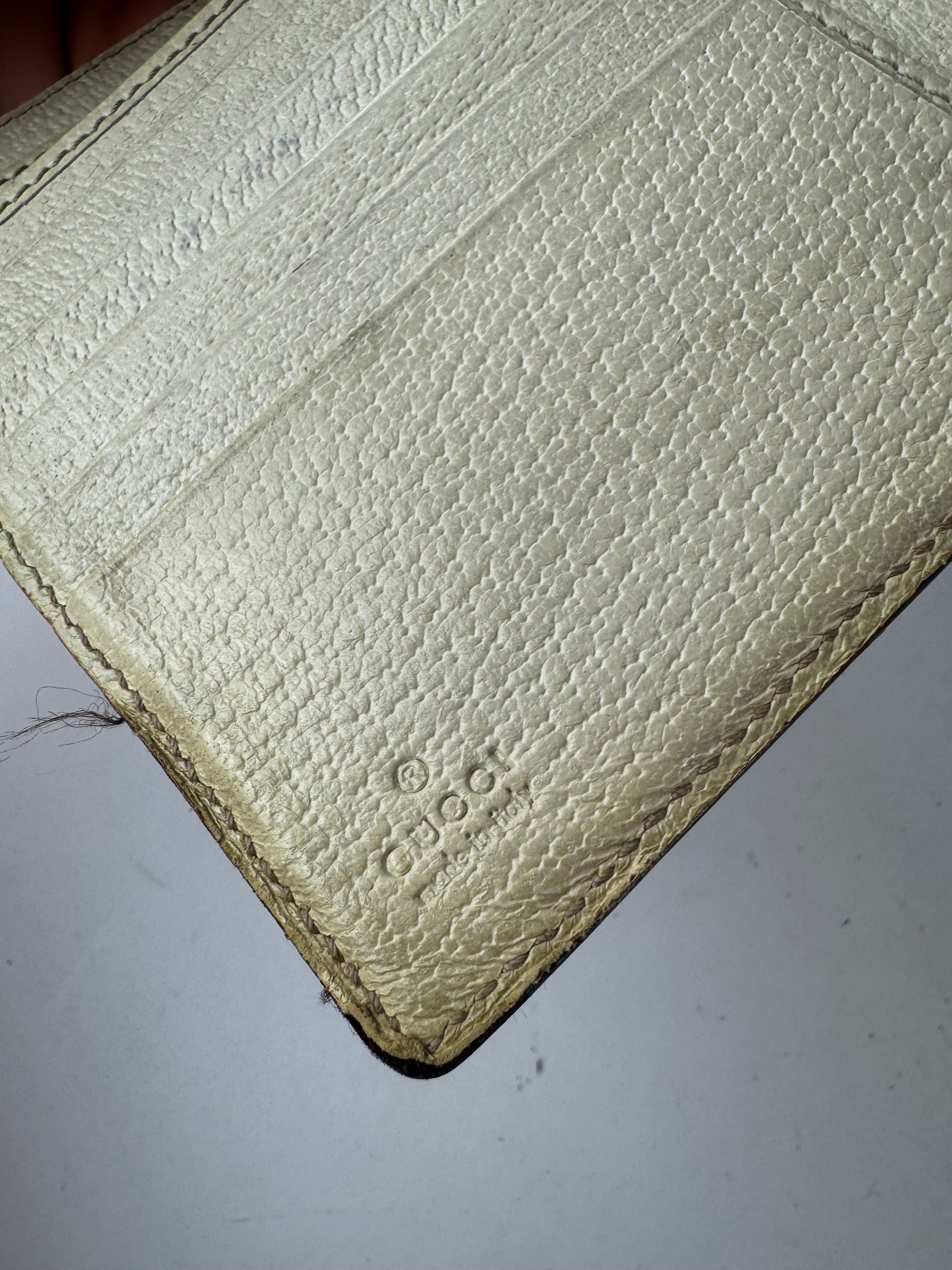 Gucci Vintage Monogram Leather wallet Beige White Size ONE SIZE - 7 Thumbnail