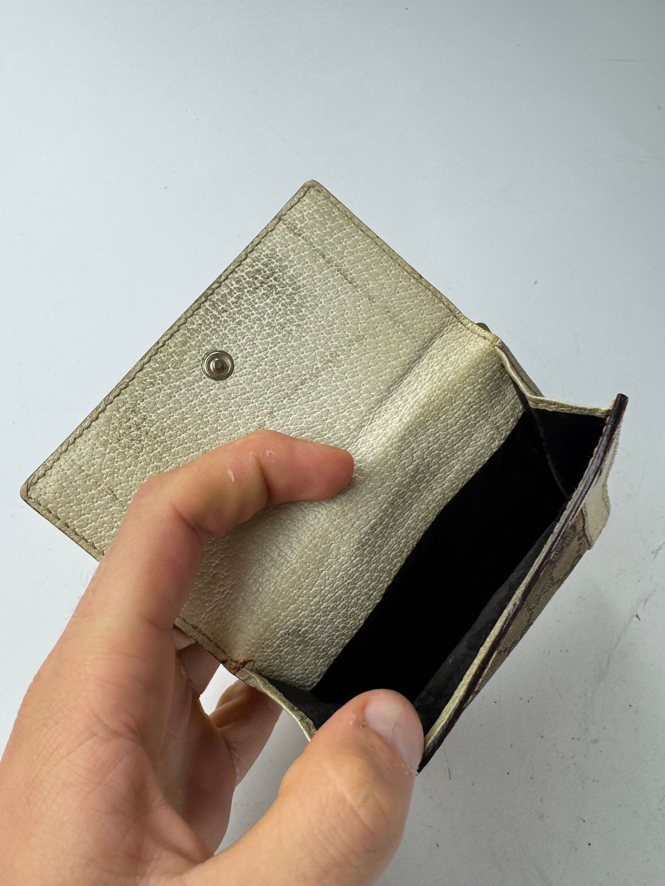 Gucci Vintage Monogram Leather wallet Beige White Size ONE SIZE - 5 Thumbnail