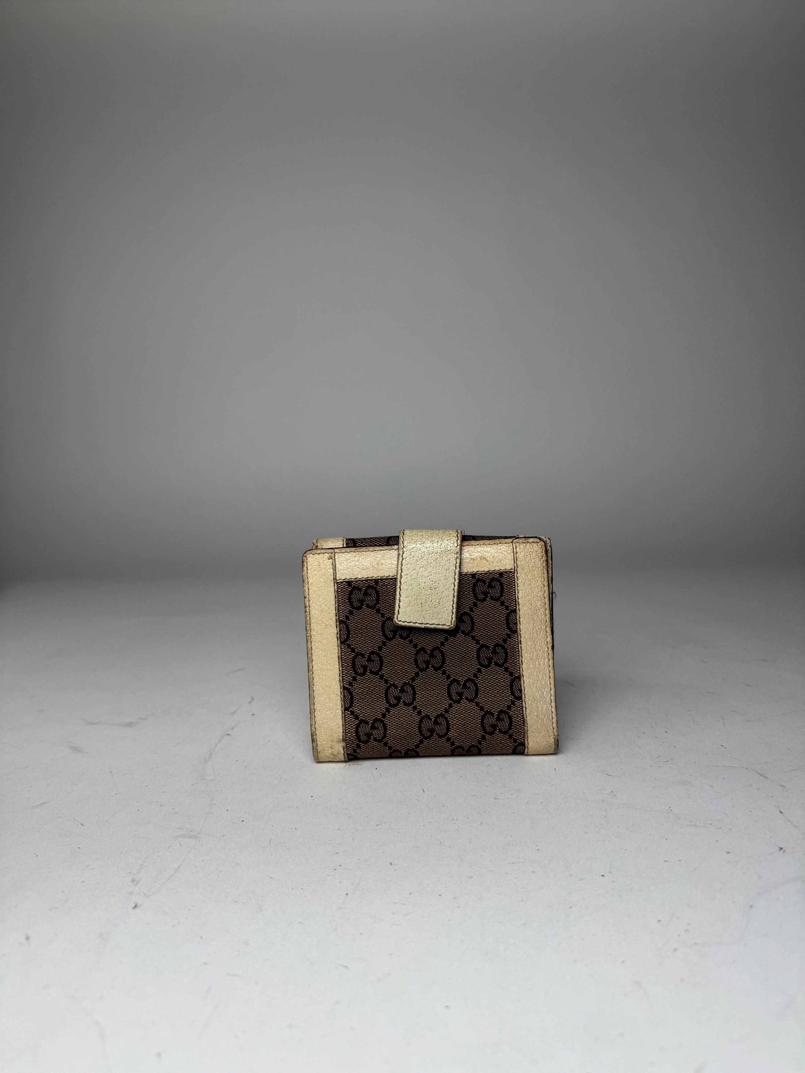 Gucci Vintage Monogram Leather wallet Beige White Size ONE SIZE - 11 Thumbnail