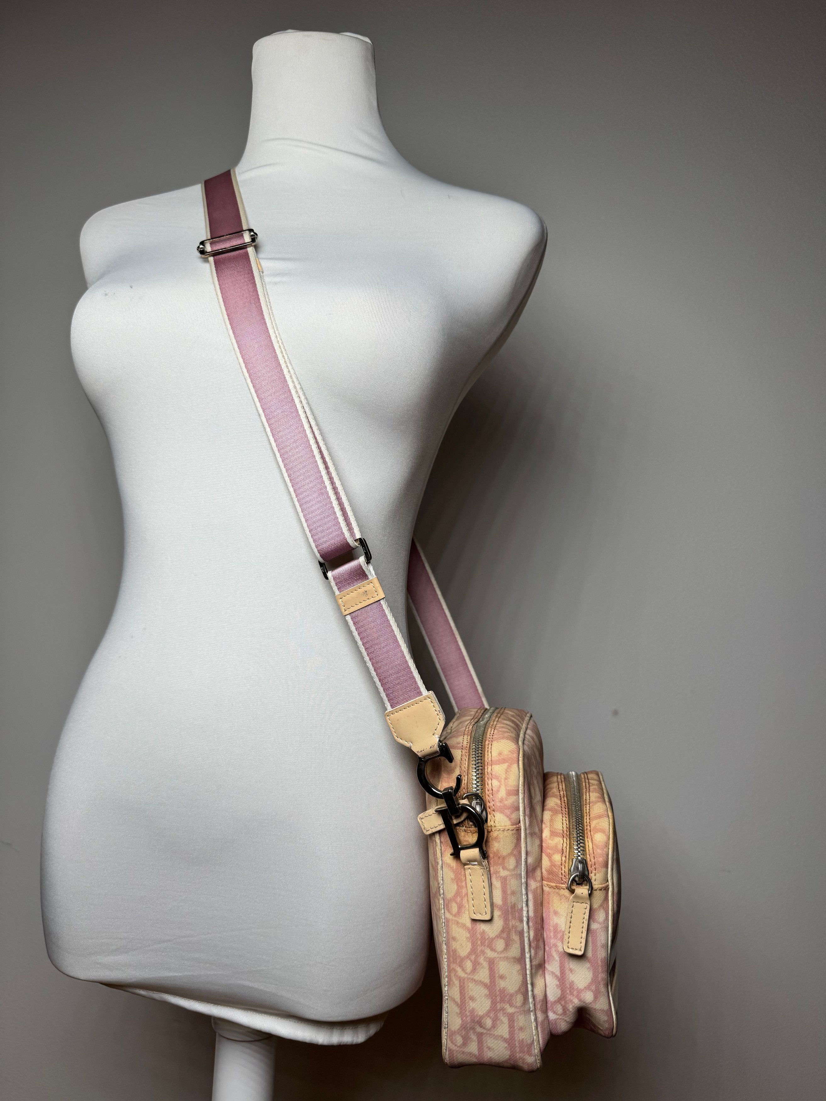 Dior Vintage Monogram 2Way Bag Beige Pink Size ONE SIZE - 4 Thumbnail