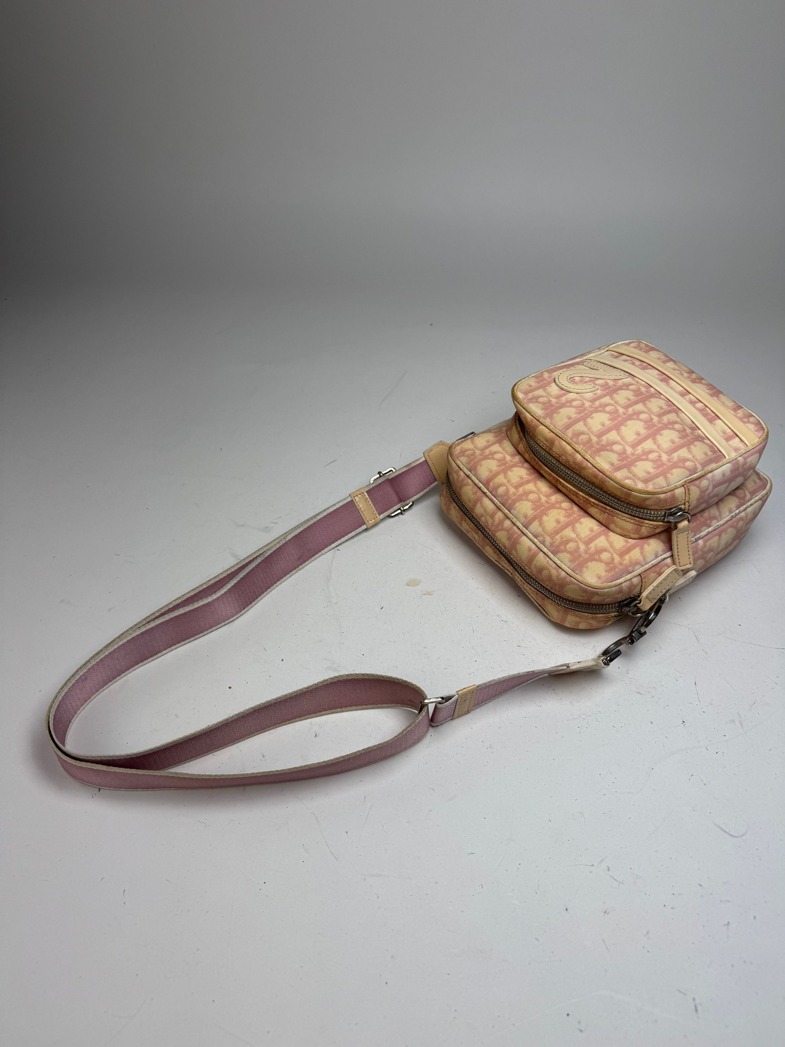 Dior Vintage Monogram 2Way Bag Beige Pink Size ONE SIZE - 9 Thumbnail