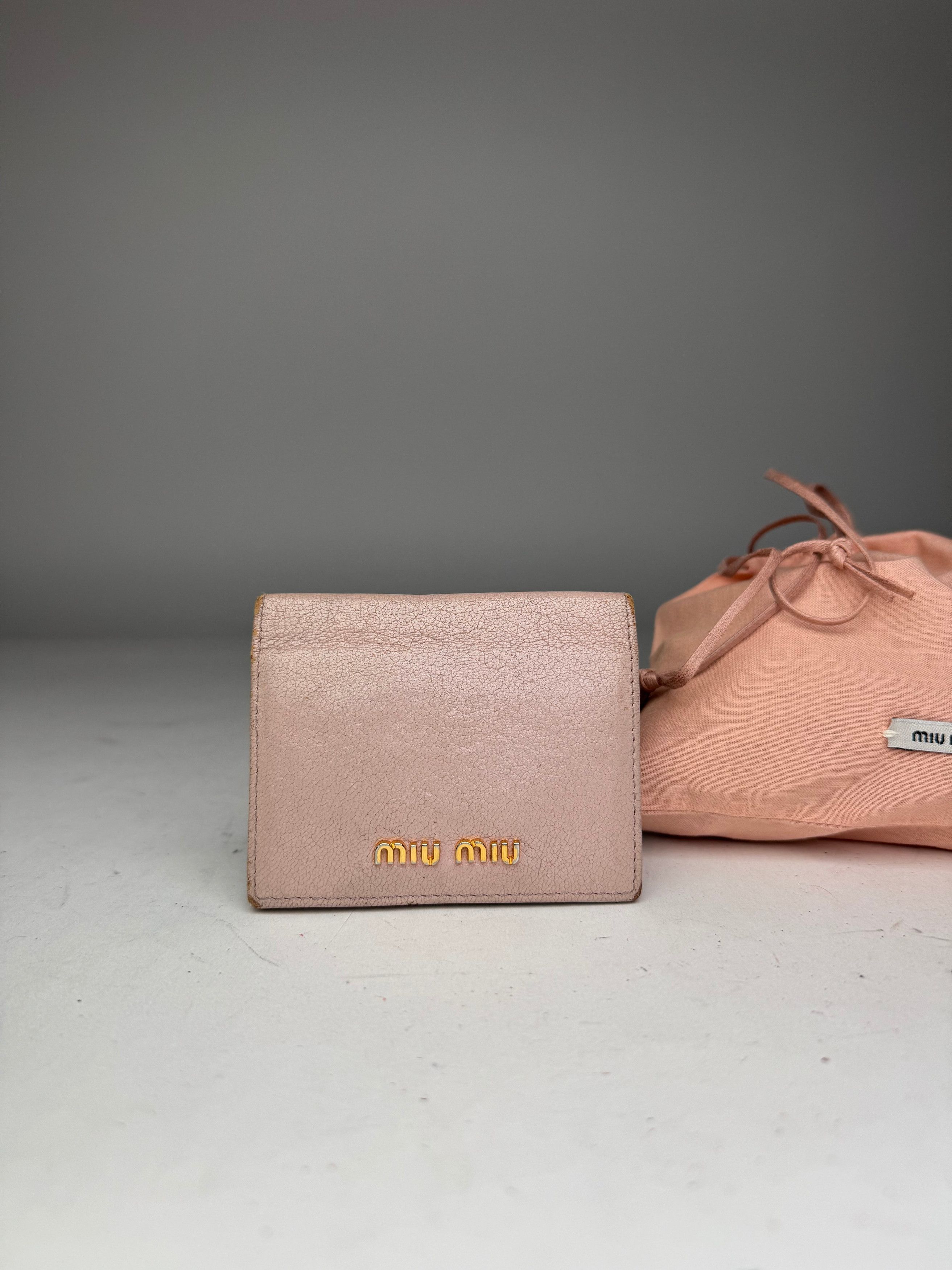 Miu Miu Vintage Leather Card Holder Pink Size ONE SIZE - 5 Thumbnail