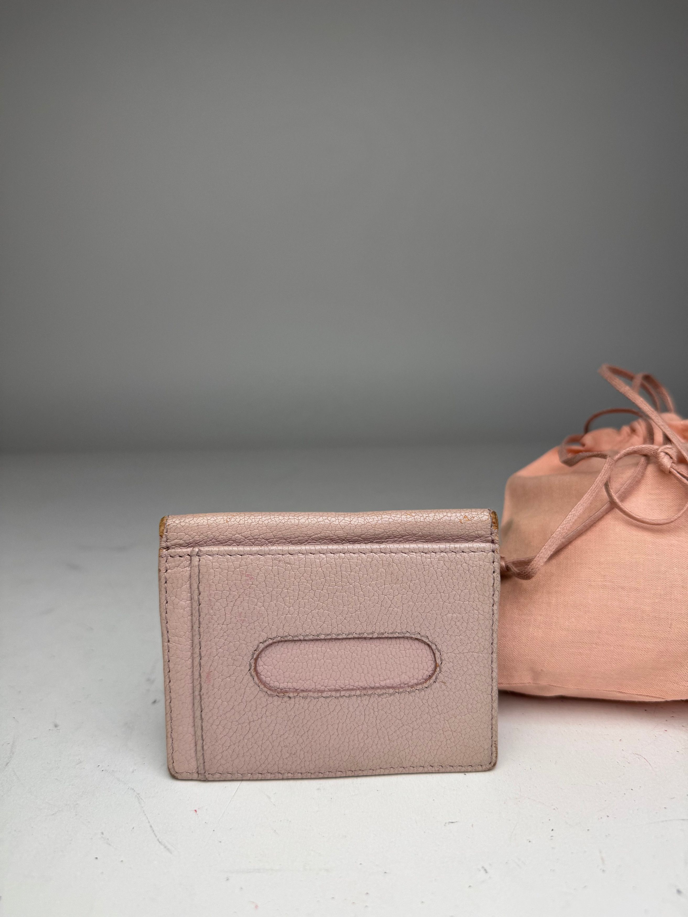 Miu Miu Vintage Leather Card Holder Pink Size ONE SIZE - 7 Thumbnail