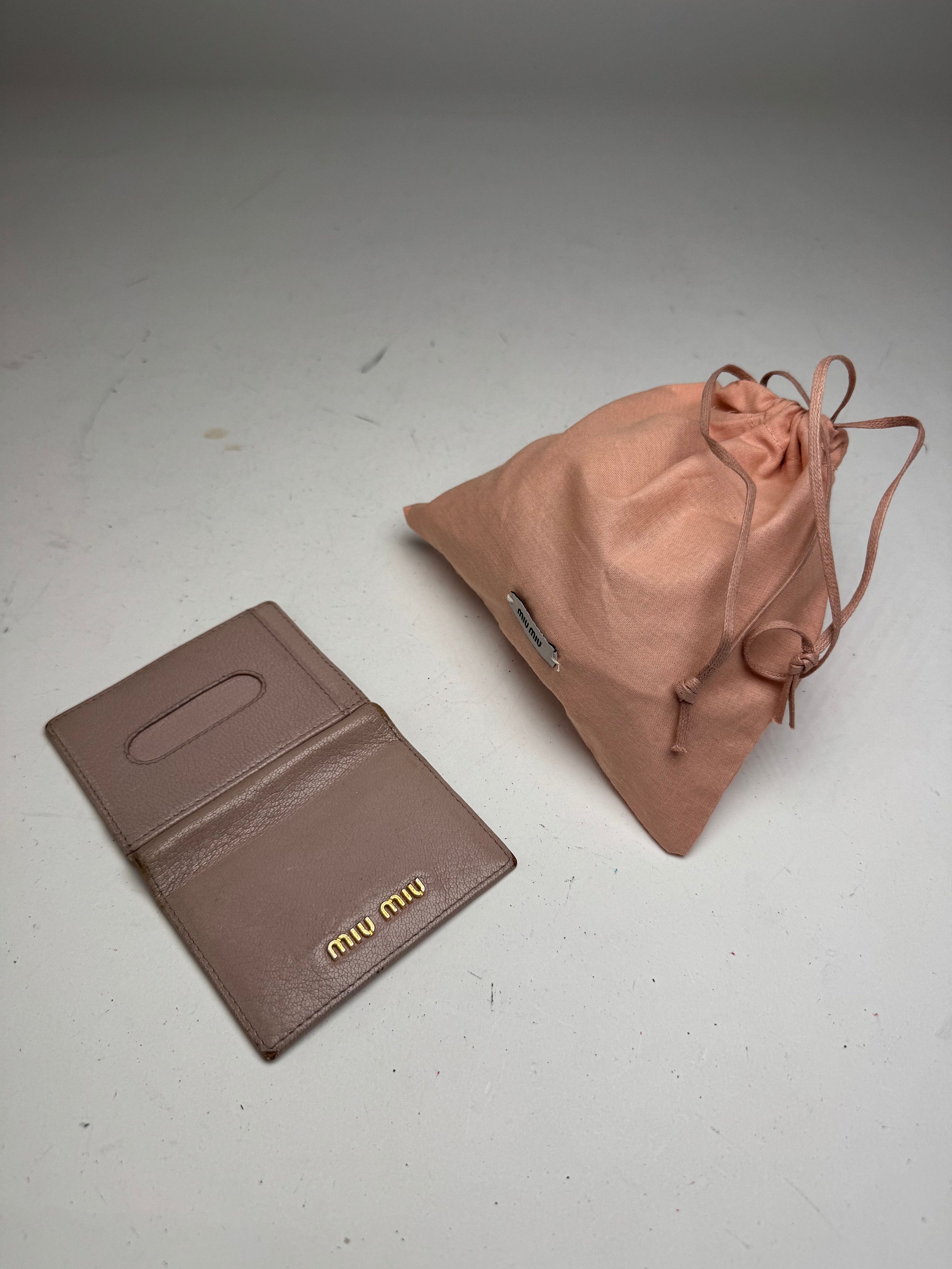 Miu Miu Vintage Leather Card Holder Pink Size ONE SIZE - 6 Thumbnail