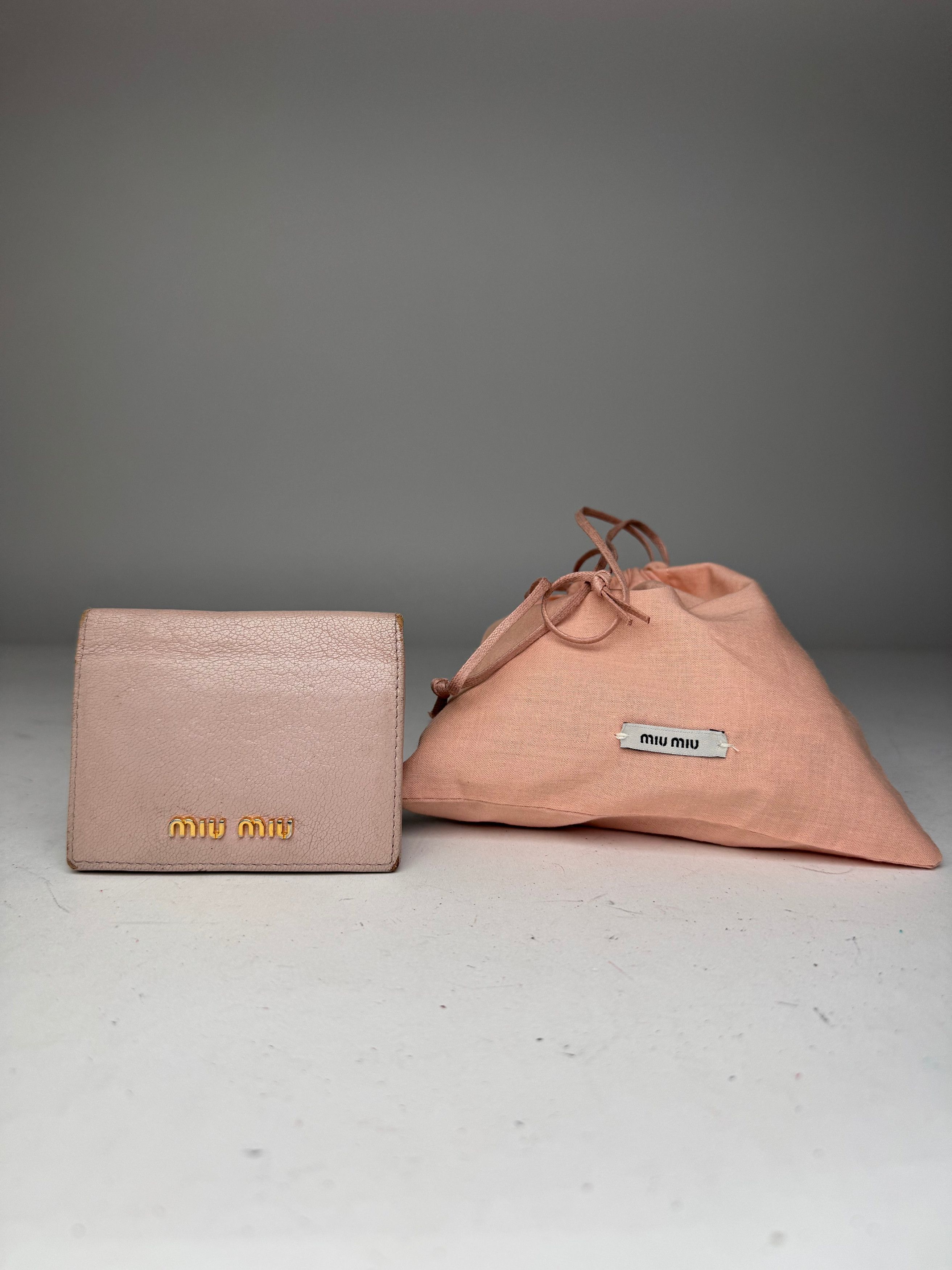Miu Miu Vintage Leather Card Holder Pink Size ONE SIZE - 10 Thumbnail