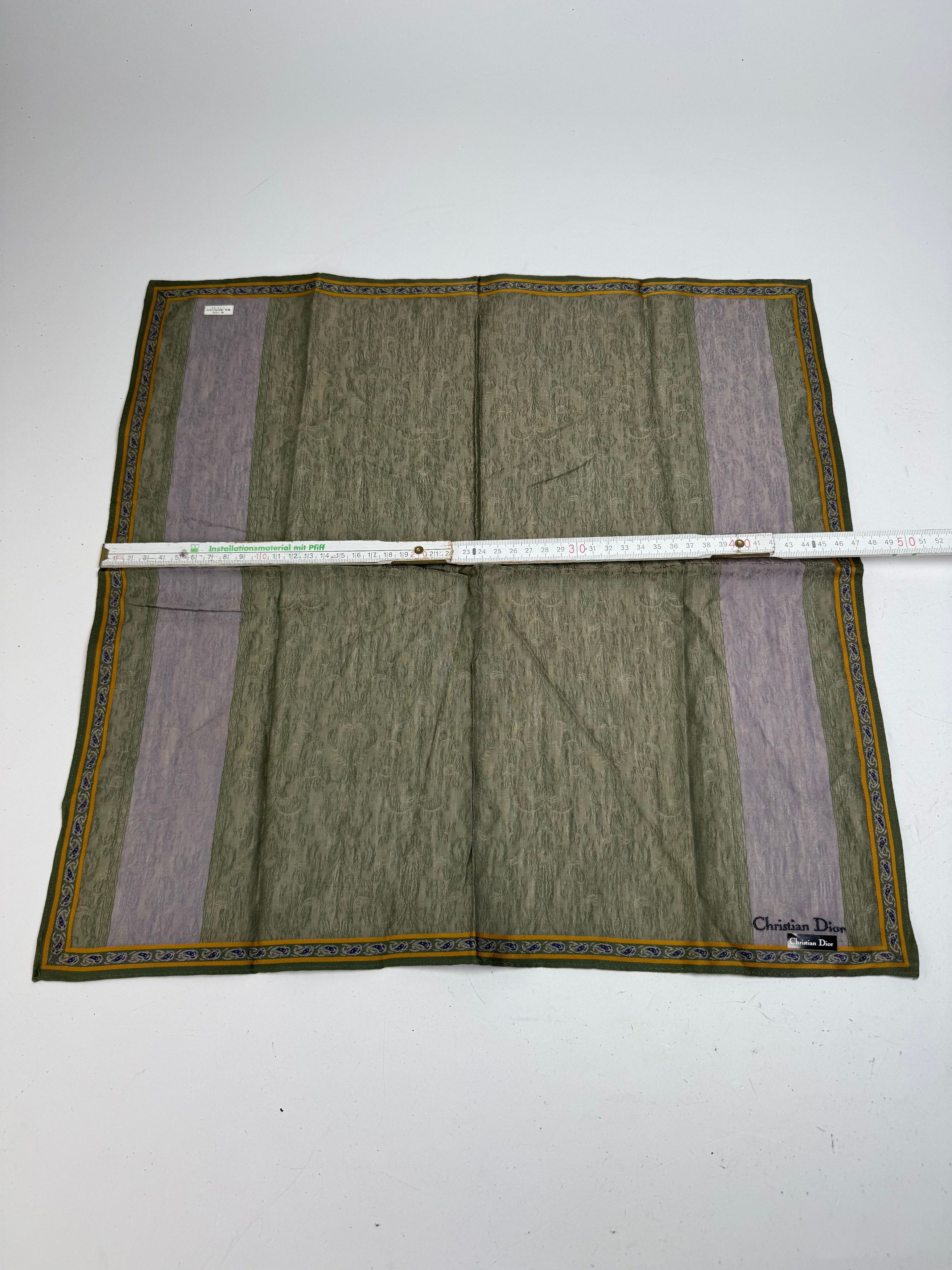 Dior Vintage Striped Scarf Green Purple Size ONE SIZE - 9 Thumbnail