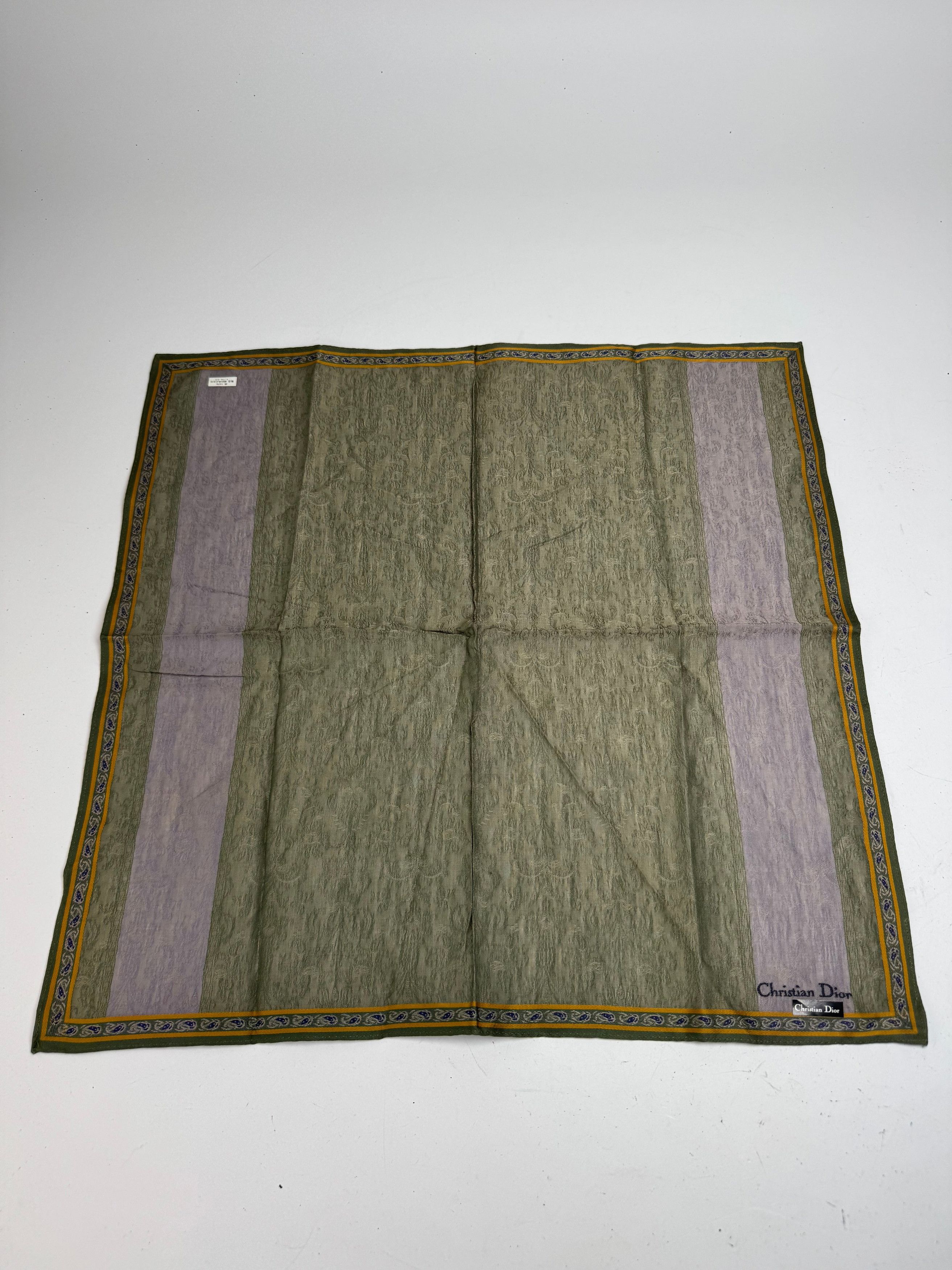 Dior Vintage Striped Scarf Green Purple Size ONE SIZE - 11 Thumbnail