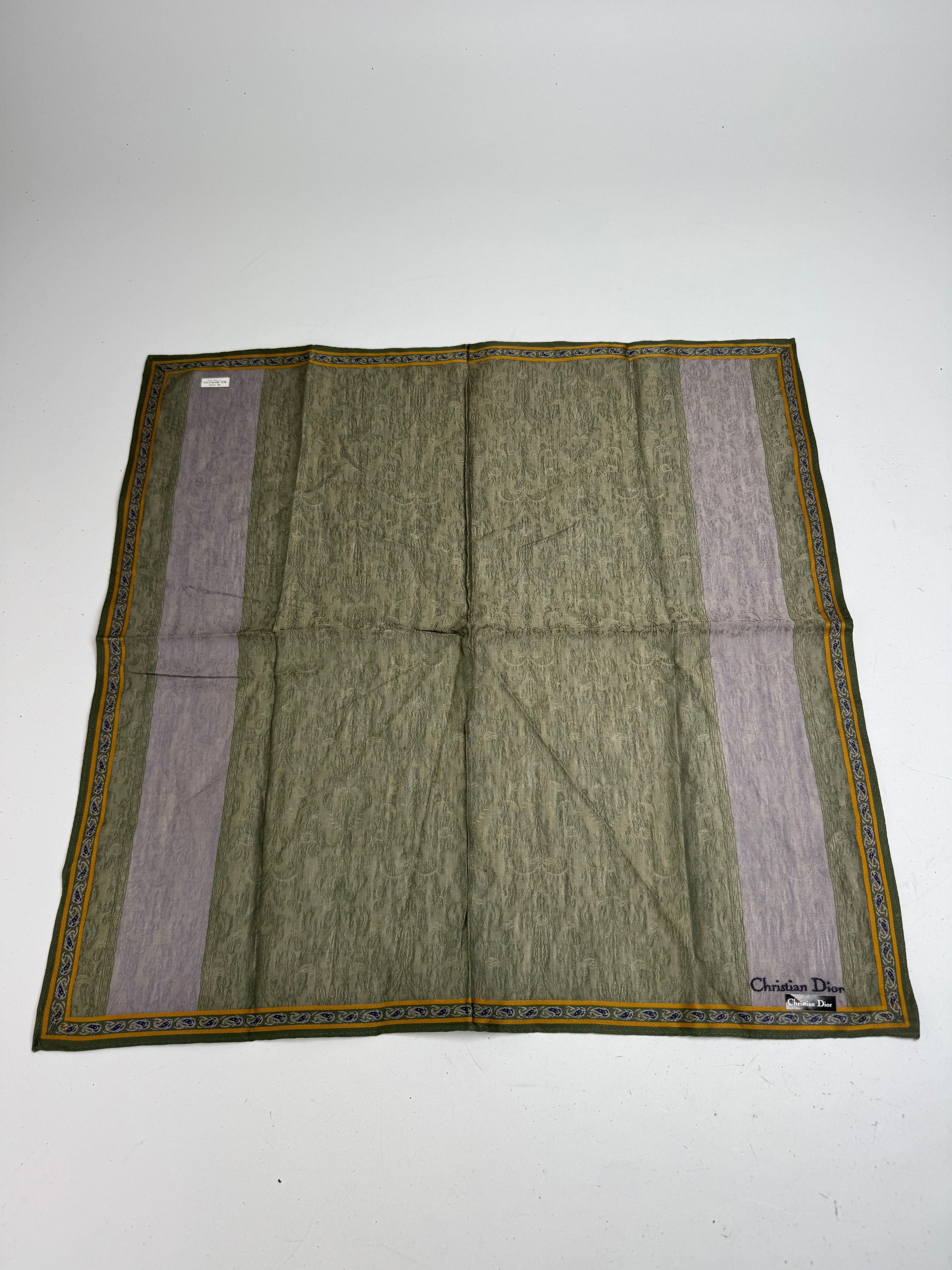 Dior Vintage Striped Scarf Green Purple Size ONE SIZE - 5 Thumbnail