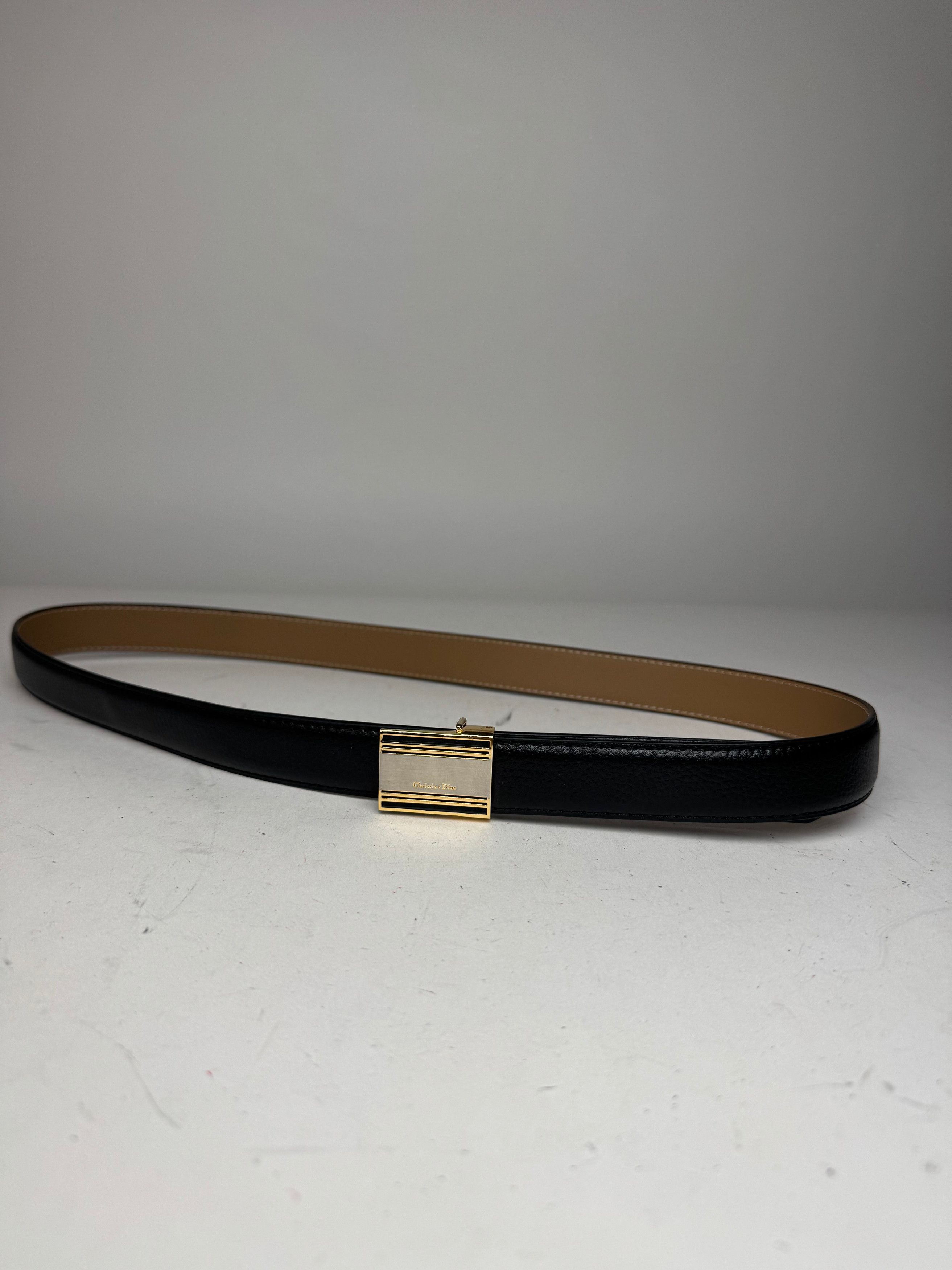 Dior Vintage Leather Belt Black Size ONE SIZE - 7 Thumbnail