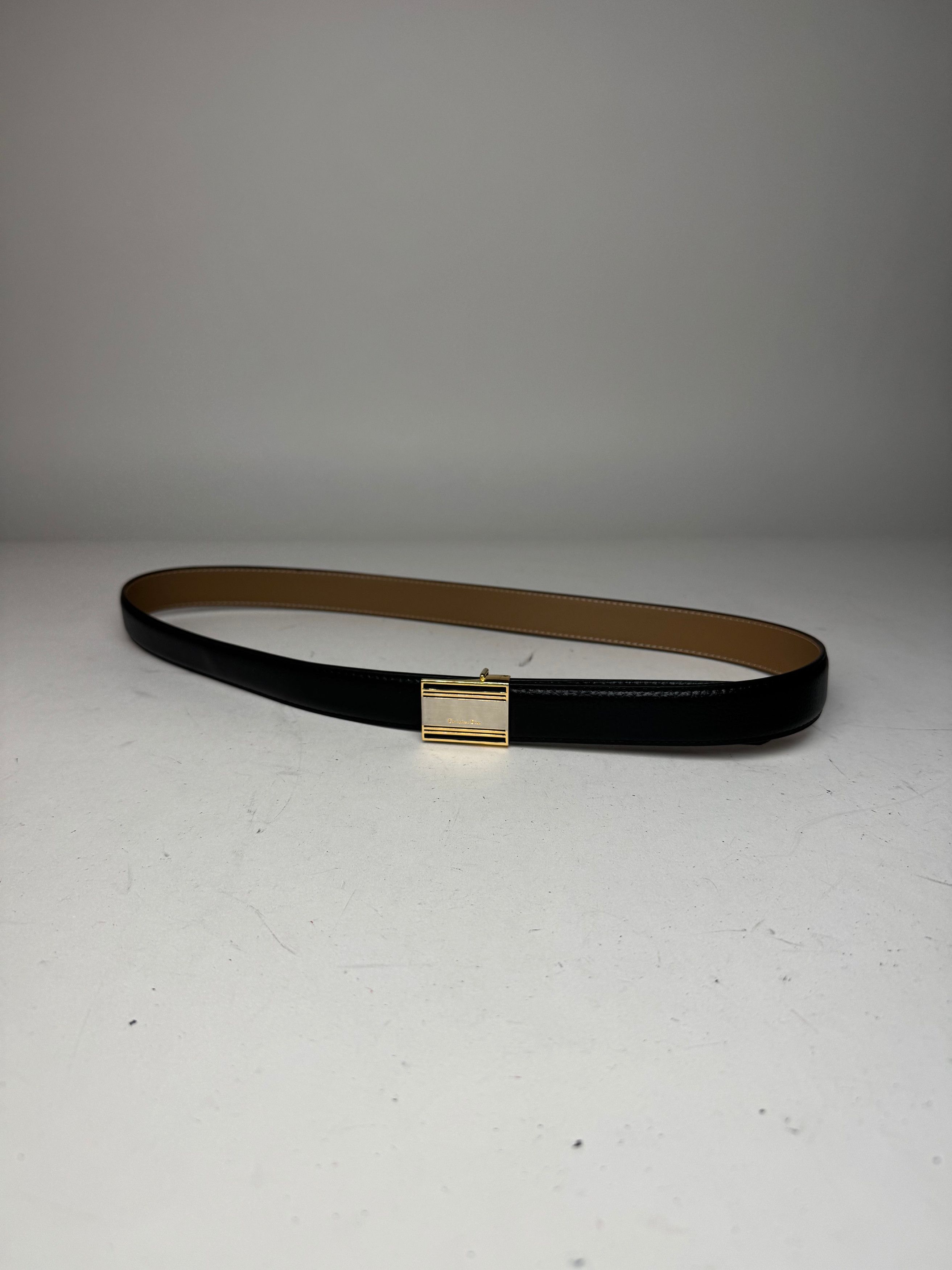 Dior Vintage Leather Belt Black Size ONE SIZE - 9 Thumbnail