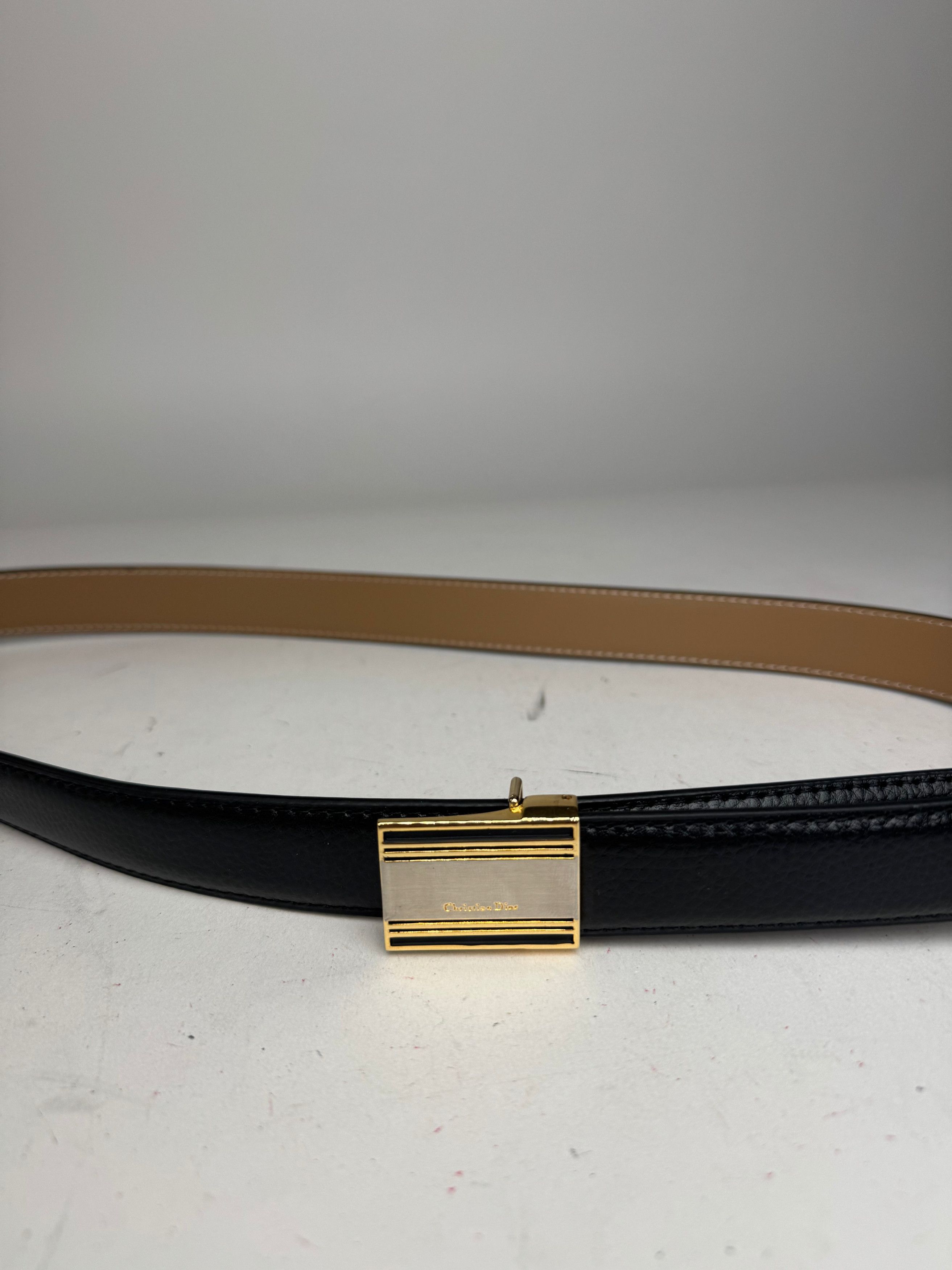 Dior Vintage Leather Belt Black Size ONE SIZE - 4 Thumbnail