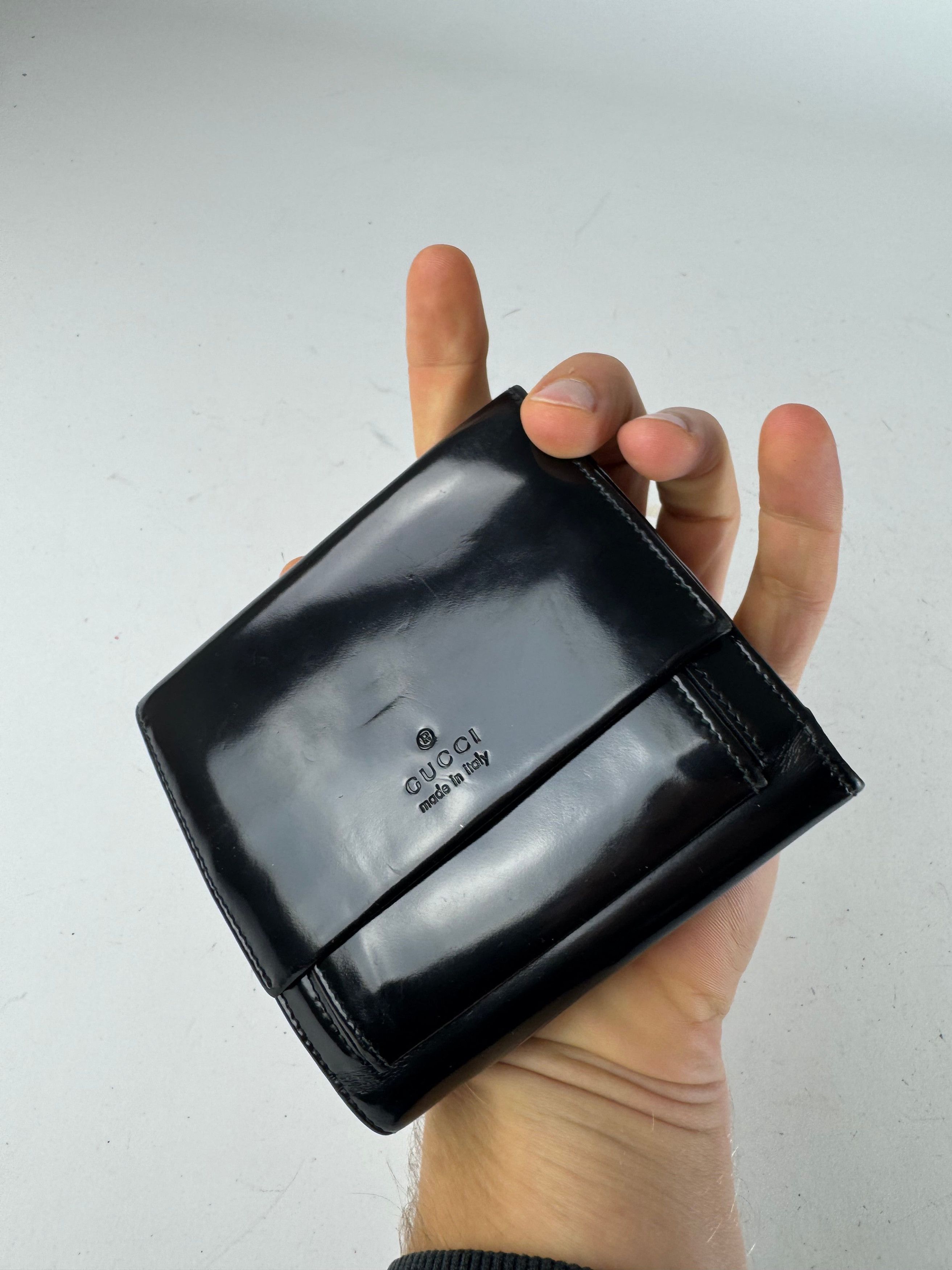Gucci Vintage Patent Leather Wallet Black Size ONE SIZE - 3 Thumbnail