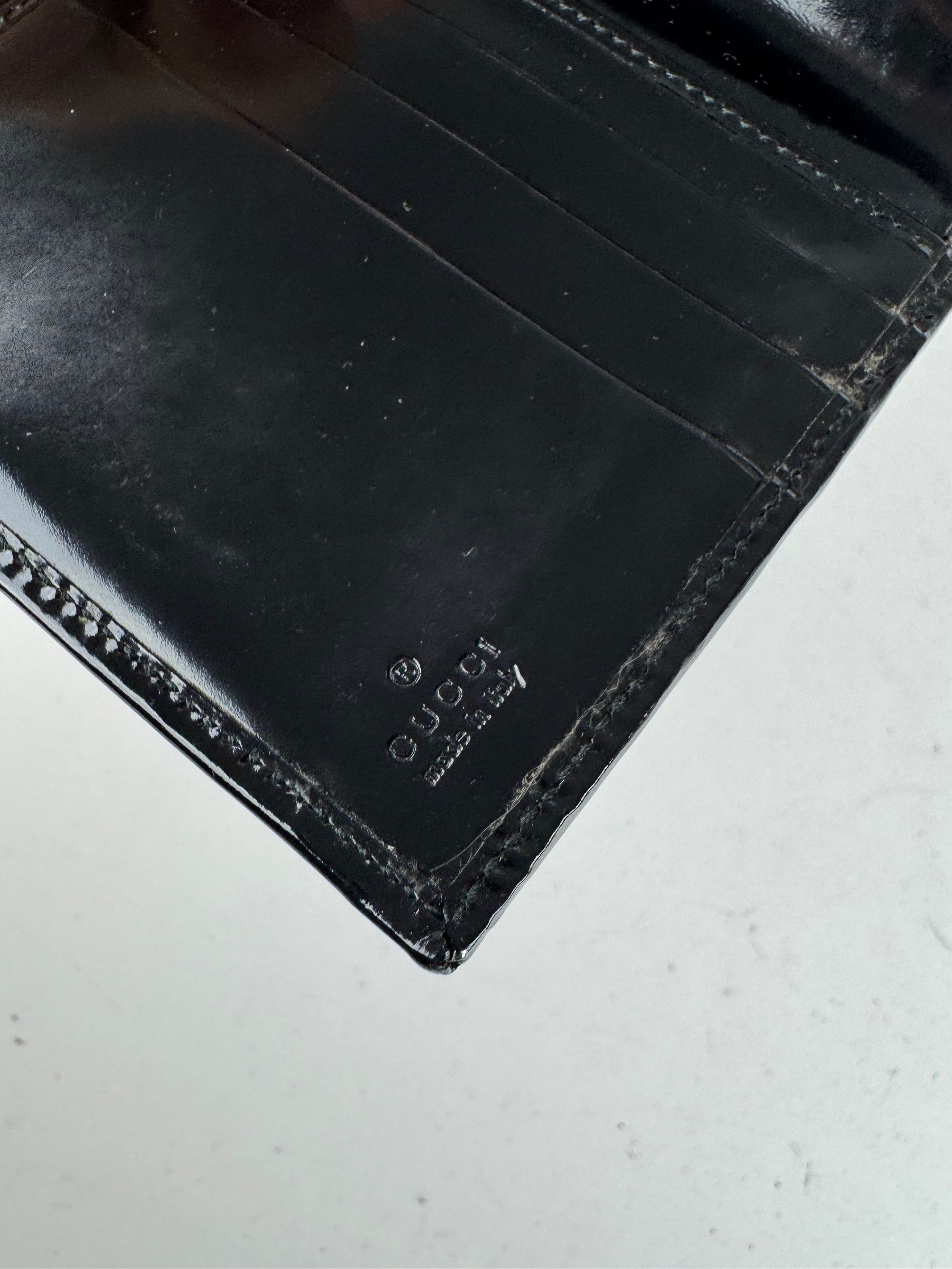Gucci Vintage Patent Leather Wallet Black Size ONE SIZE - 6 Thumbnail