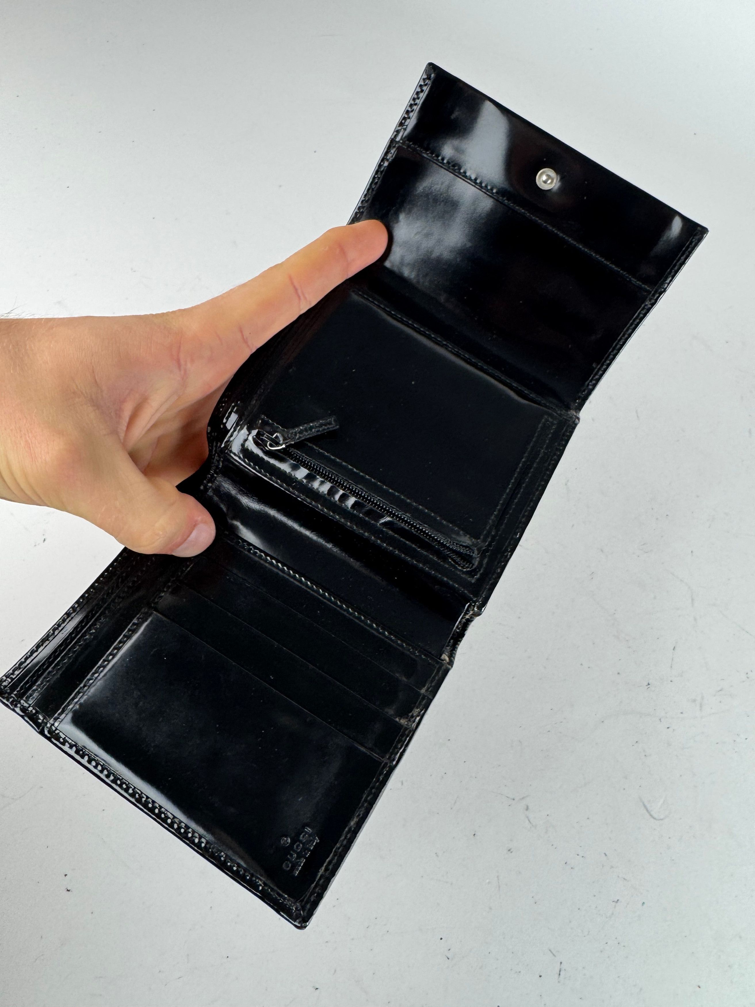 Gucci Vintage Patent Leather Wallet Black Size ONE SIZE - 5 Thumbnail