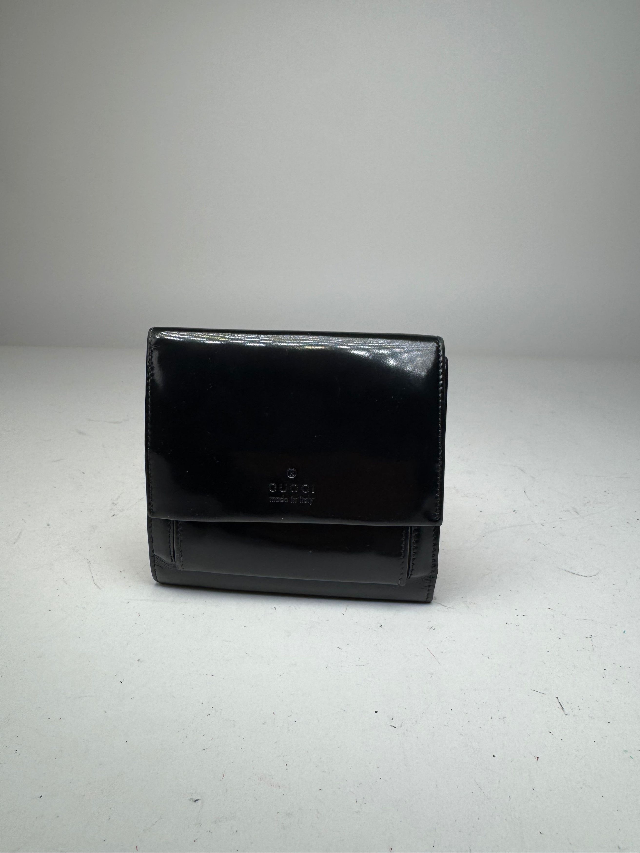 Gucci Vintage Patent Leather Wallet Black Size ONE SIZE - 10 Thumbnail