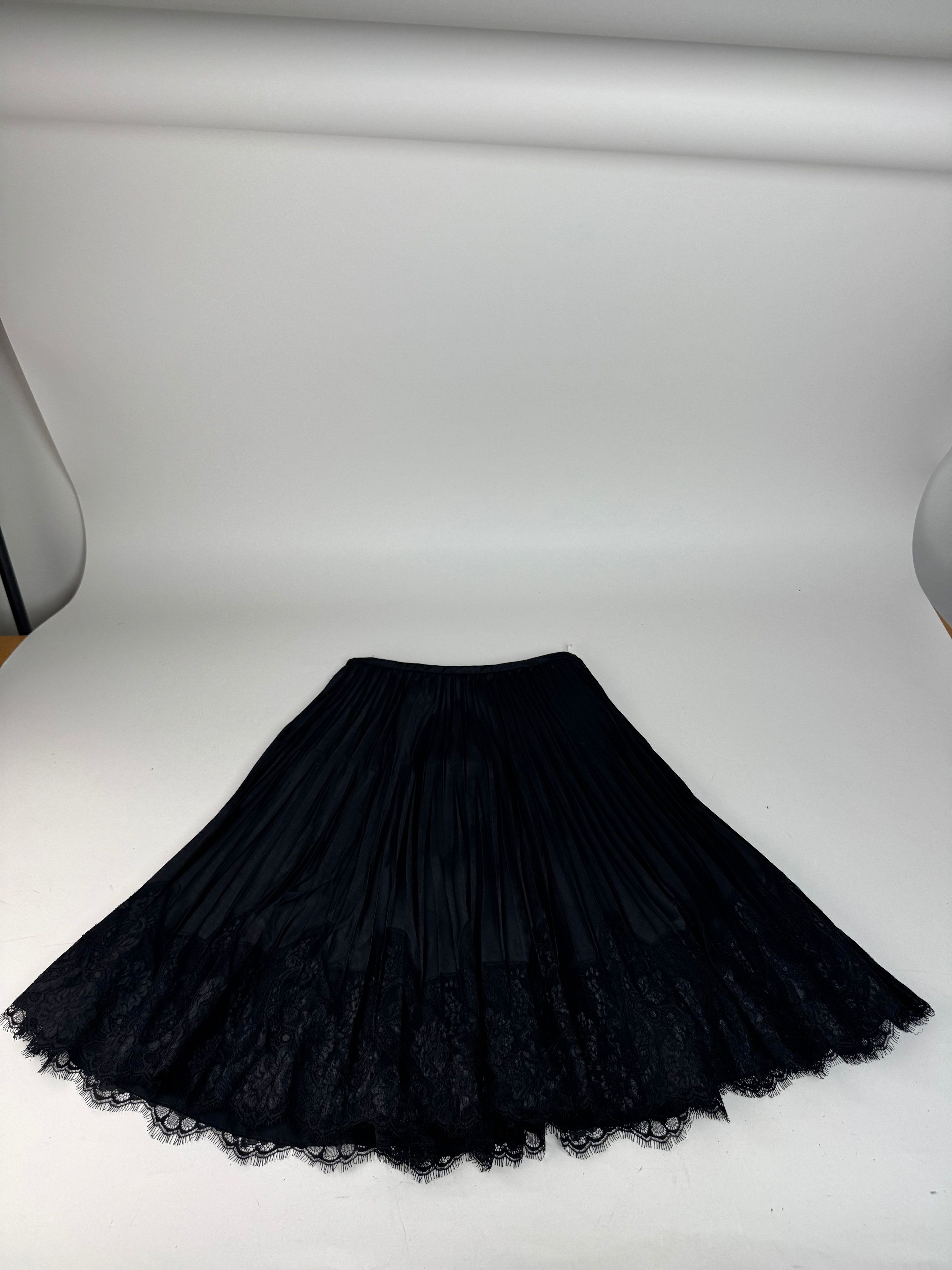 Courreges Vintage Viscose Skirt Black M Size 34" / US 12 / IT 48 - 4 Thumbnail