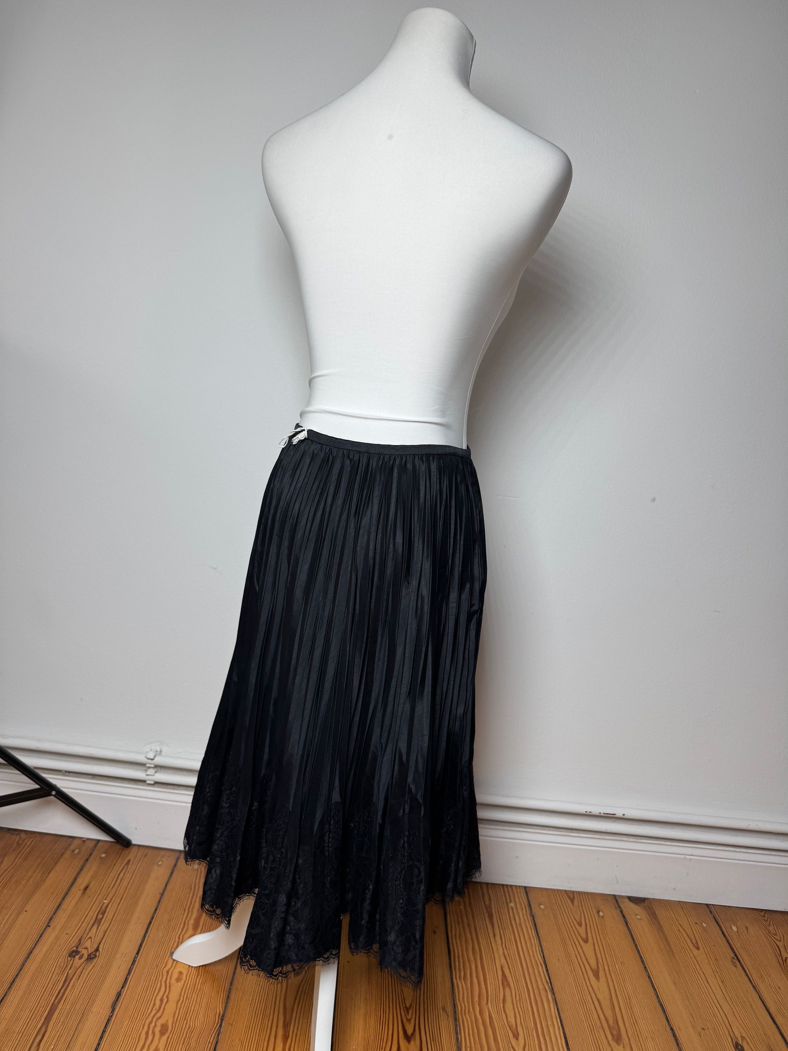 Courreges Vintage Viscose Skirt Black M Size 34" / US 12 / IT 48 - 3 Thumbnail