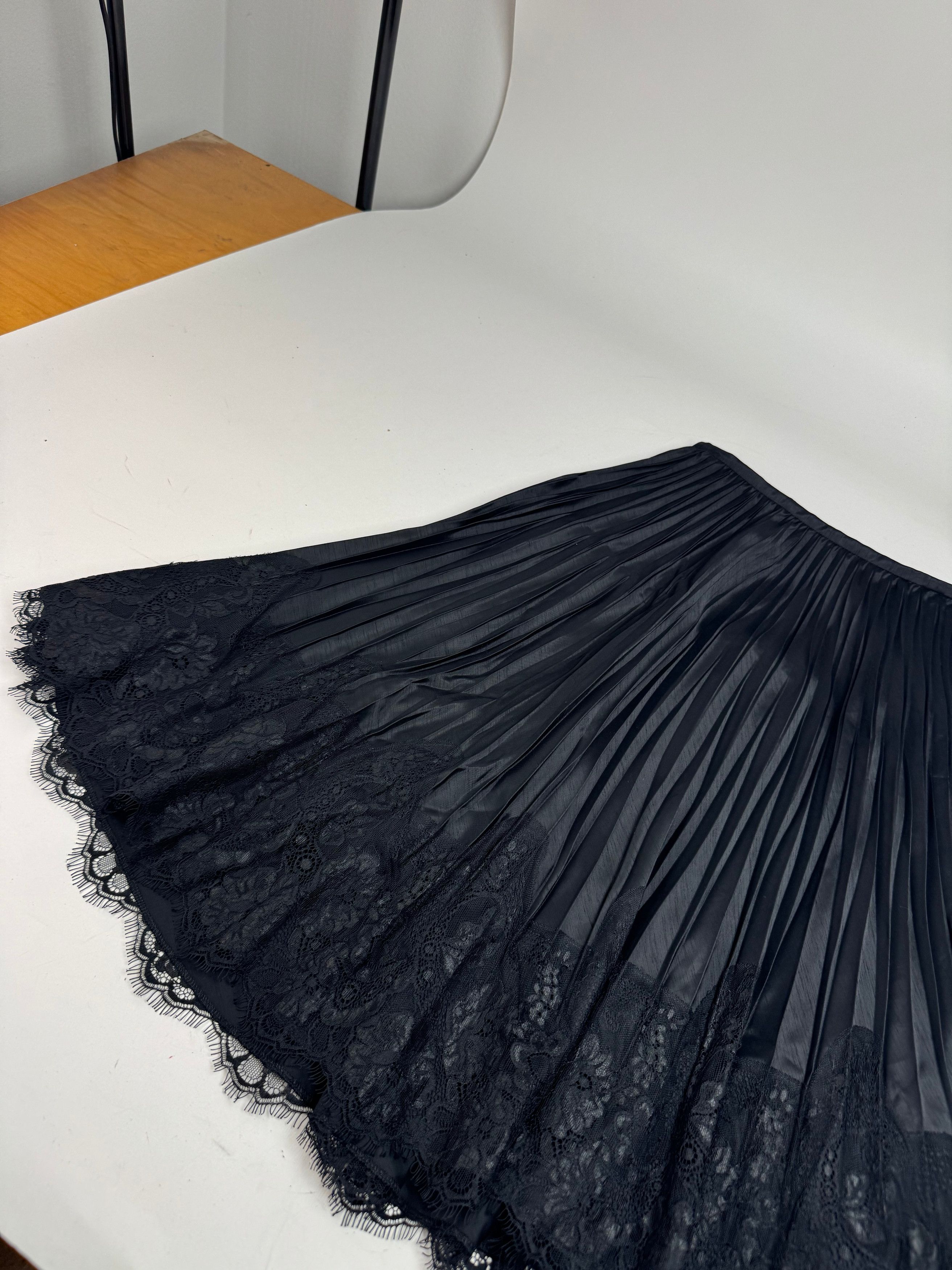 Courreges Vintage Viscose Skirt Black M Size 34" / US 12 / IT 48 - 5 Thumbnail