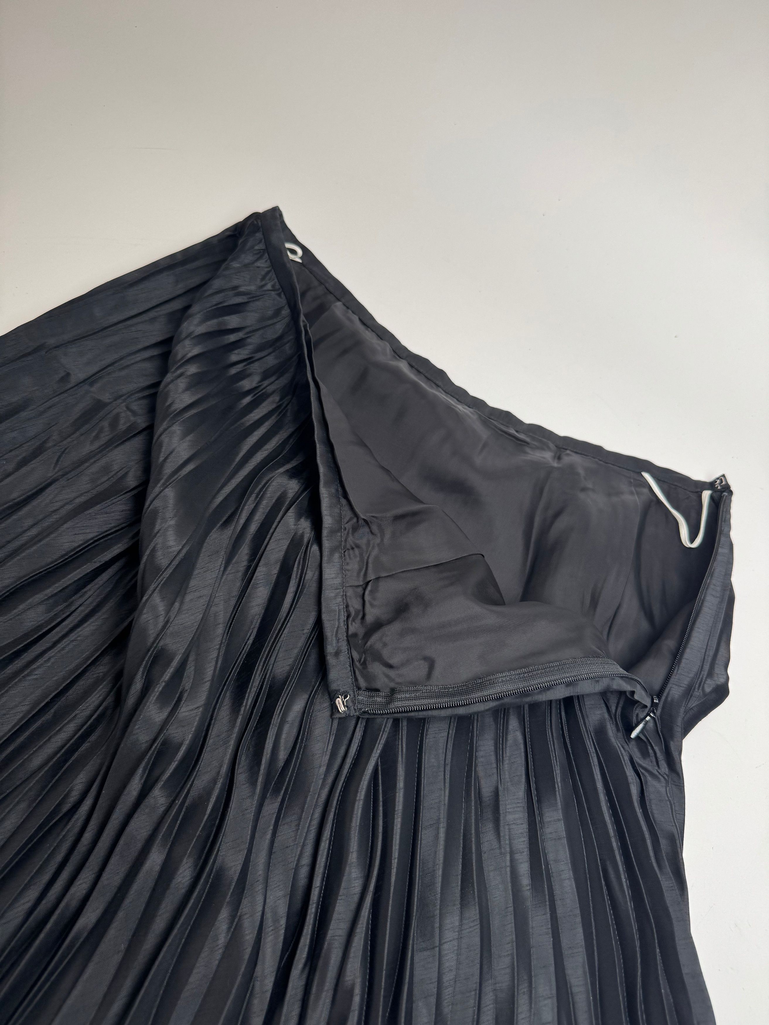 Courreges Vintage Viscose Skirt Black M Size 34" / US 12 / IT 48 - 9 Thumbnail