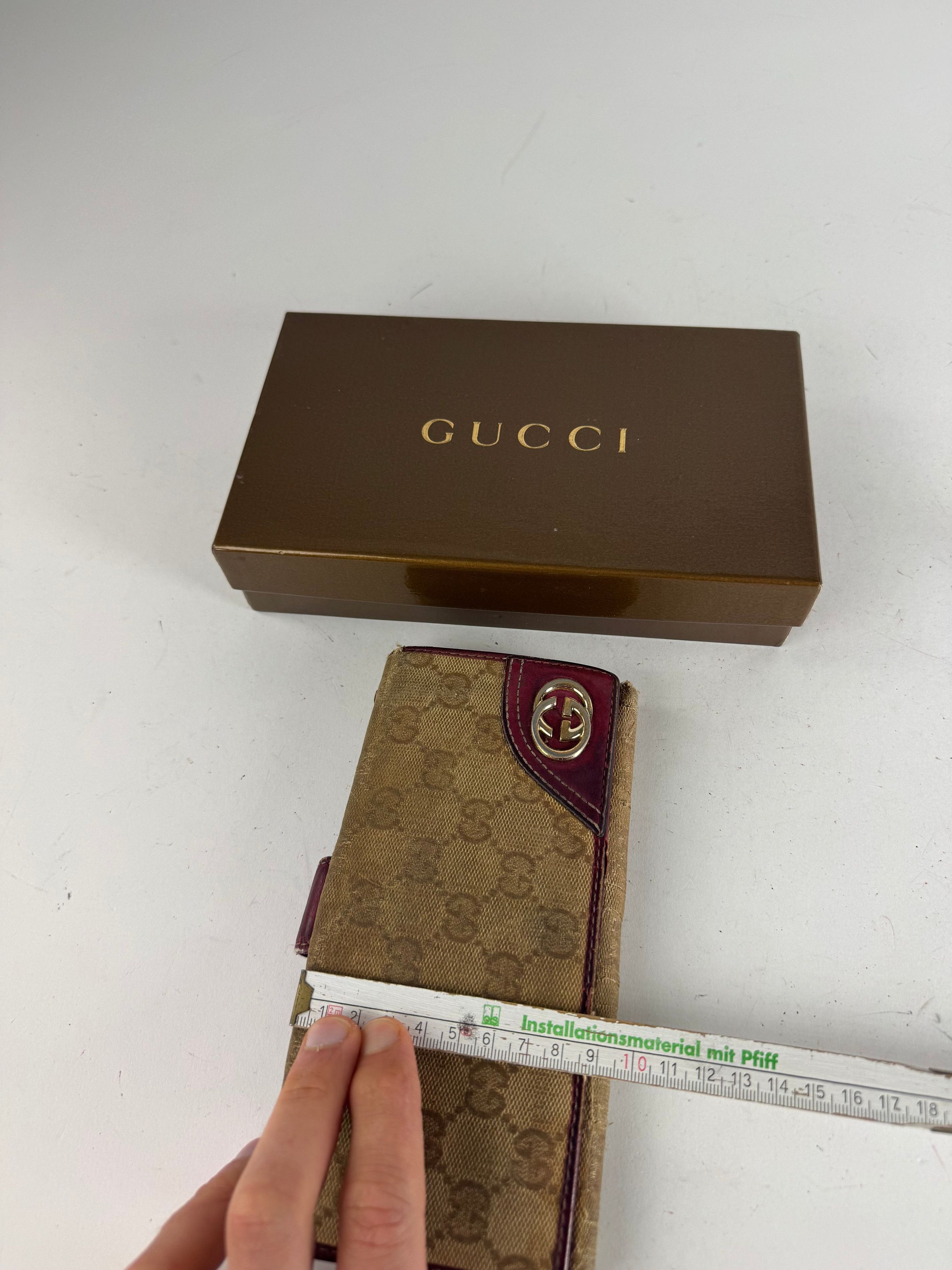 Gucci Vintage Monogram Wallet Beige Purple Size ONE SIZE - 10 Thumbnail