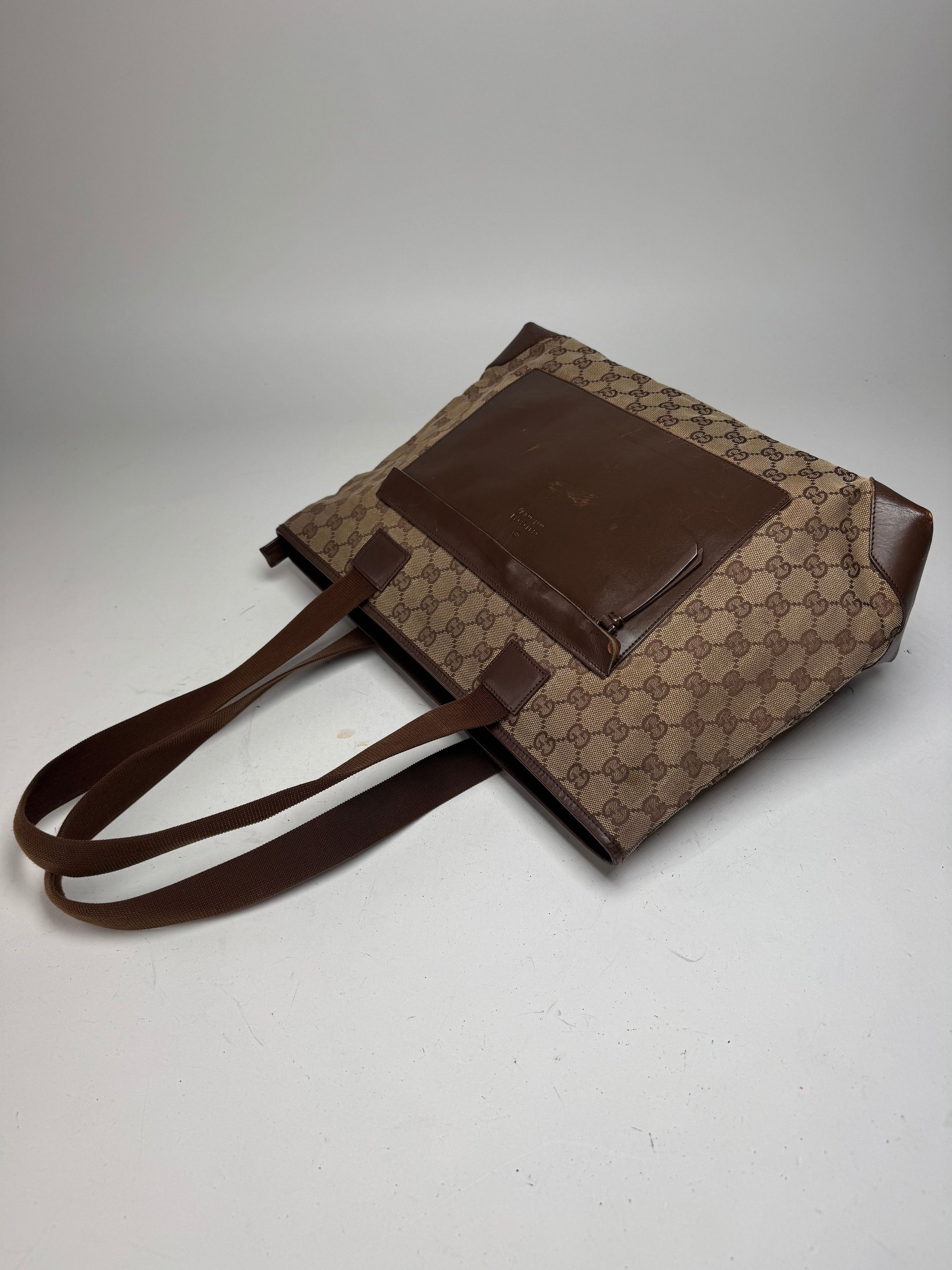 Gucci Vintage Monogram Handbag Beige Brown Size ONE SIZE - 10 Thumbnail
