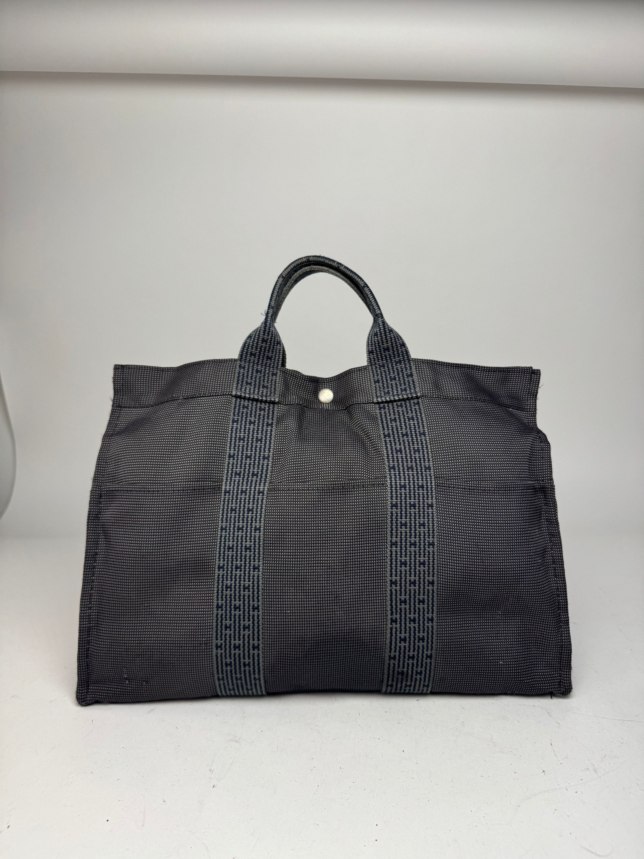 Other Vintage Hermes Tote Bag Anthracite Black Size ONE SIZE - 11 Thumbnail