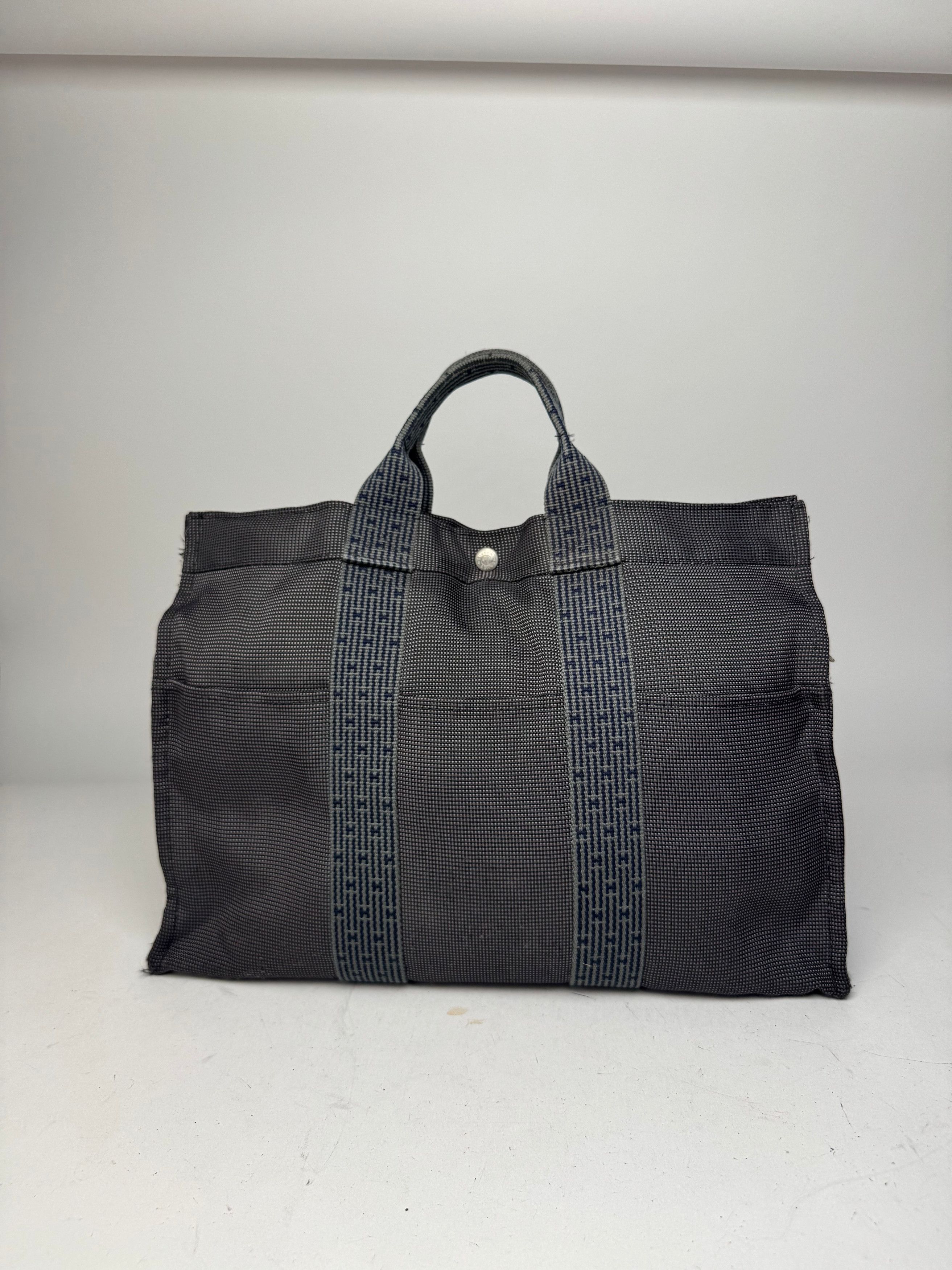 Other Vintage Hermes Tote Bag Anthracite Black Size ONE SIZE - 4 Thumbnail