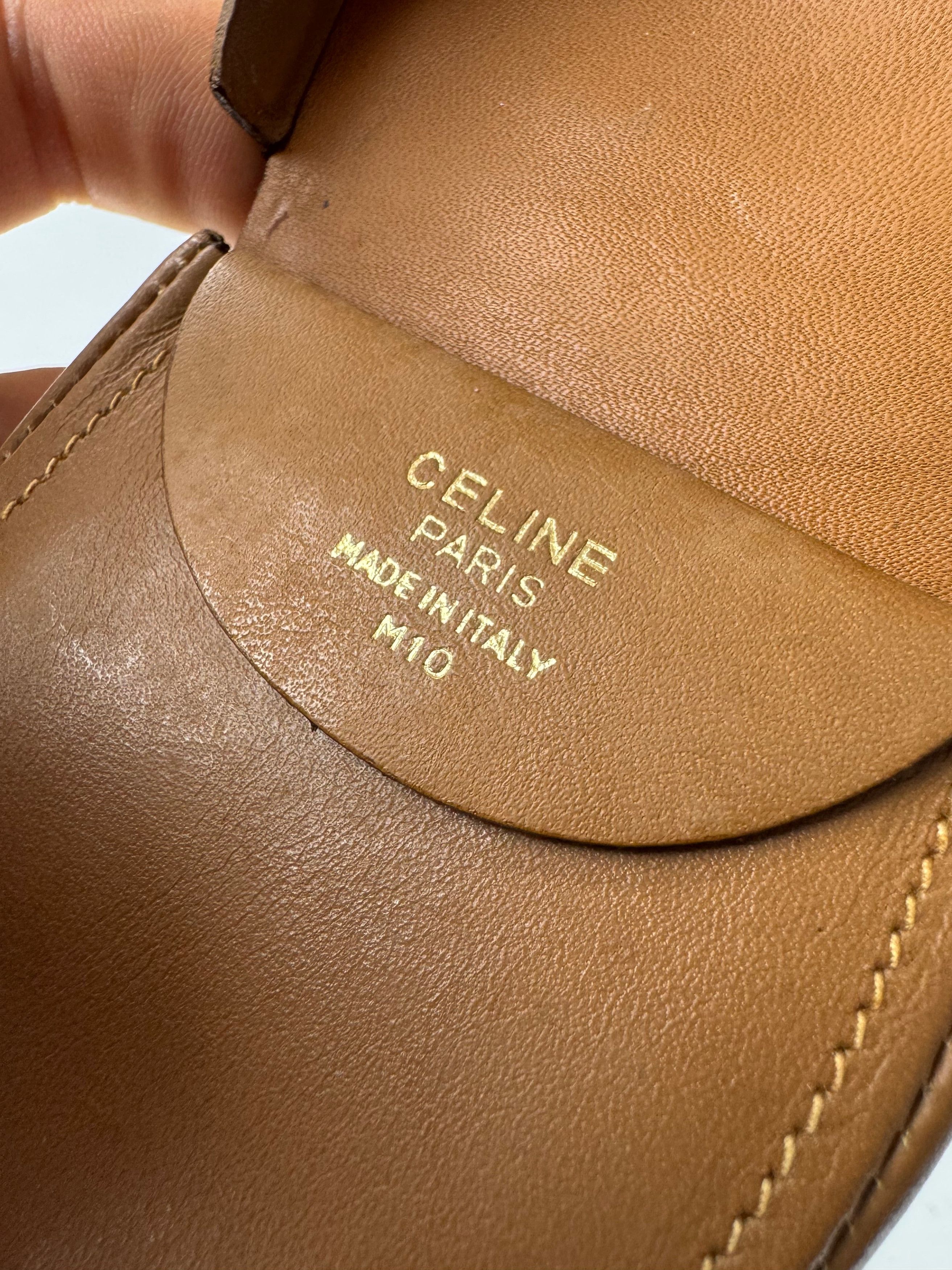 Celine Vintage Triomphe Monogram Leather Purse Brown Size ONE SIZE - 4 Thumbnail