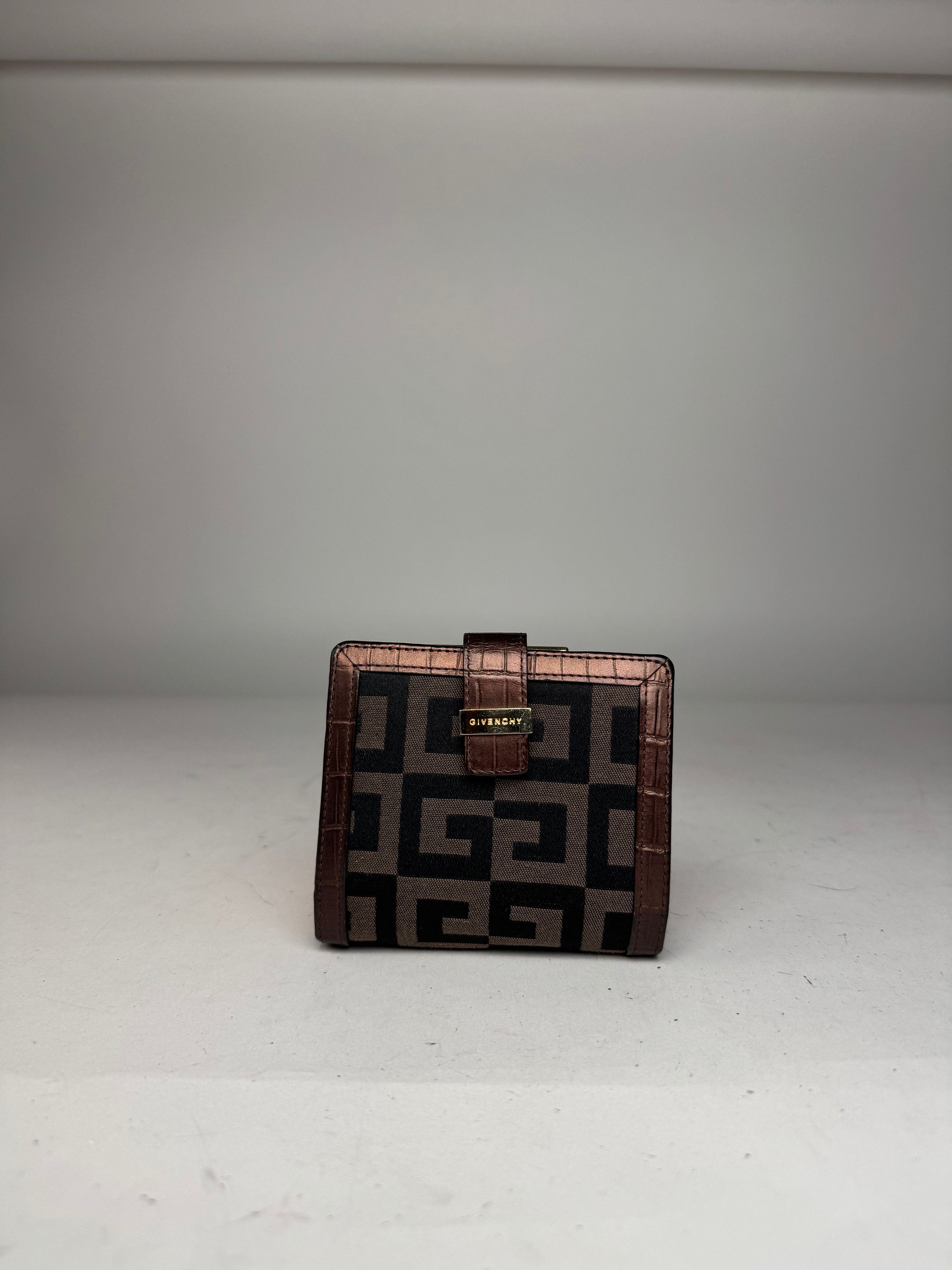 Givenchy Vintage Monogram Wallet black brown Size ONE SIZE - 7 Thumbnail