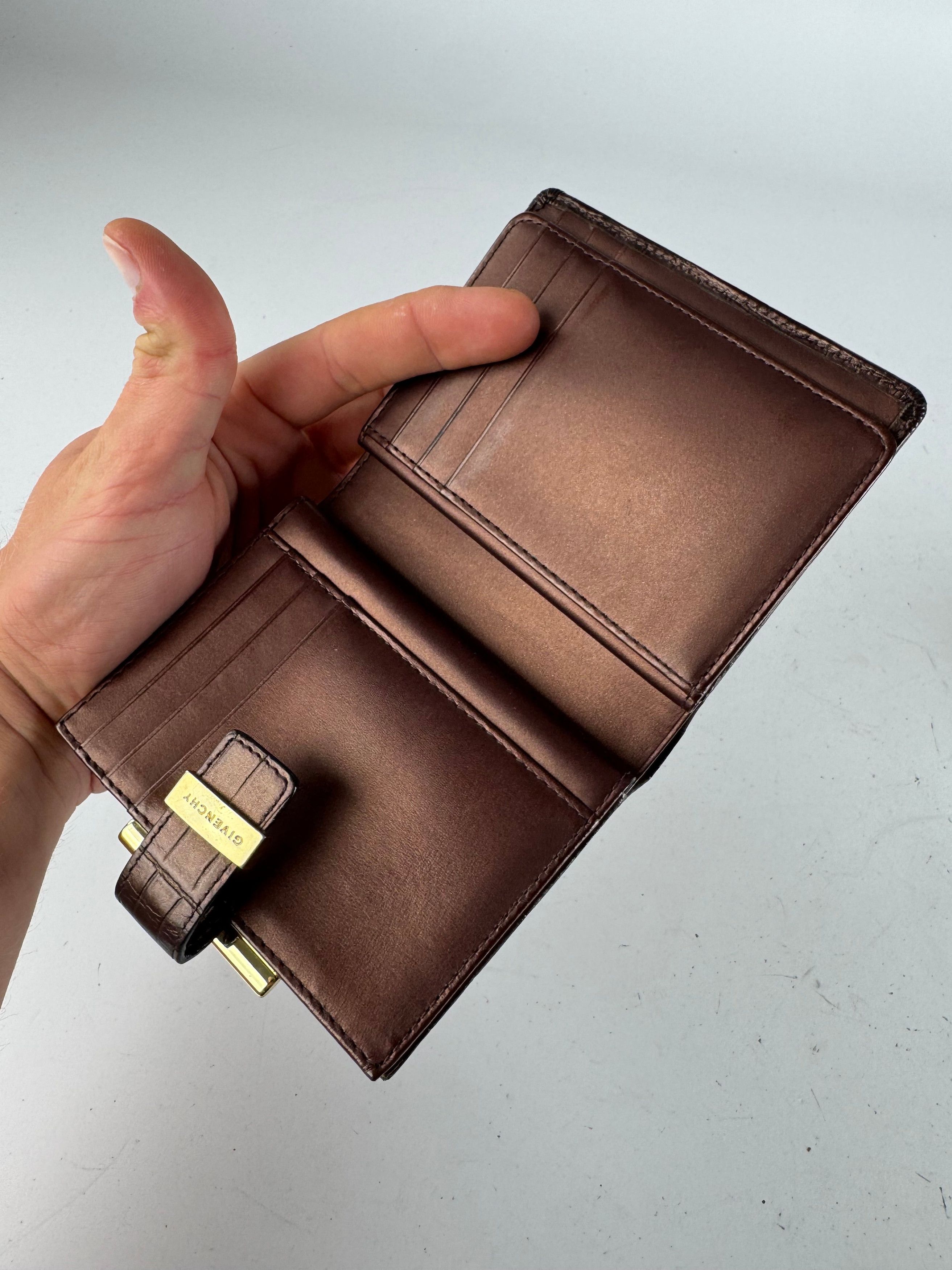 Givenchy Vintage Monogram Wallet black brown Size ONE SIZE - 3 Thumbnail