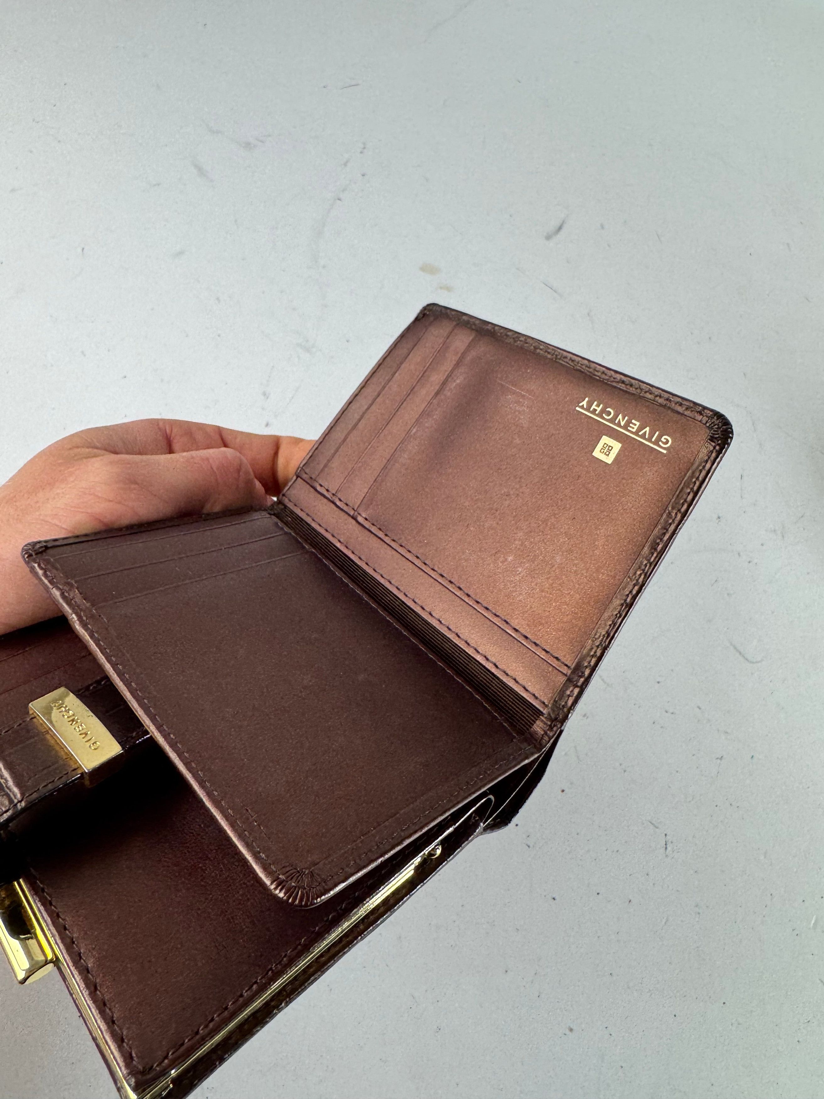 Givenchy Vintage Monogram Wallet black brown Size ONE SIZE - 4 Thumbnail