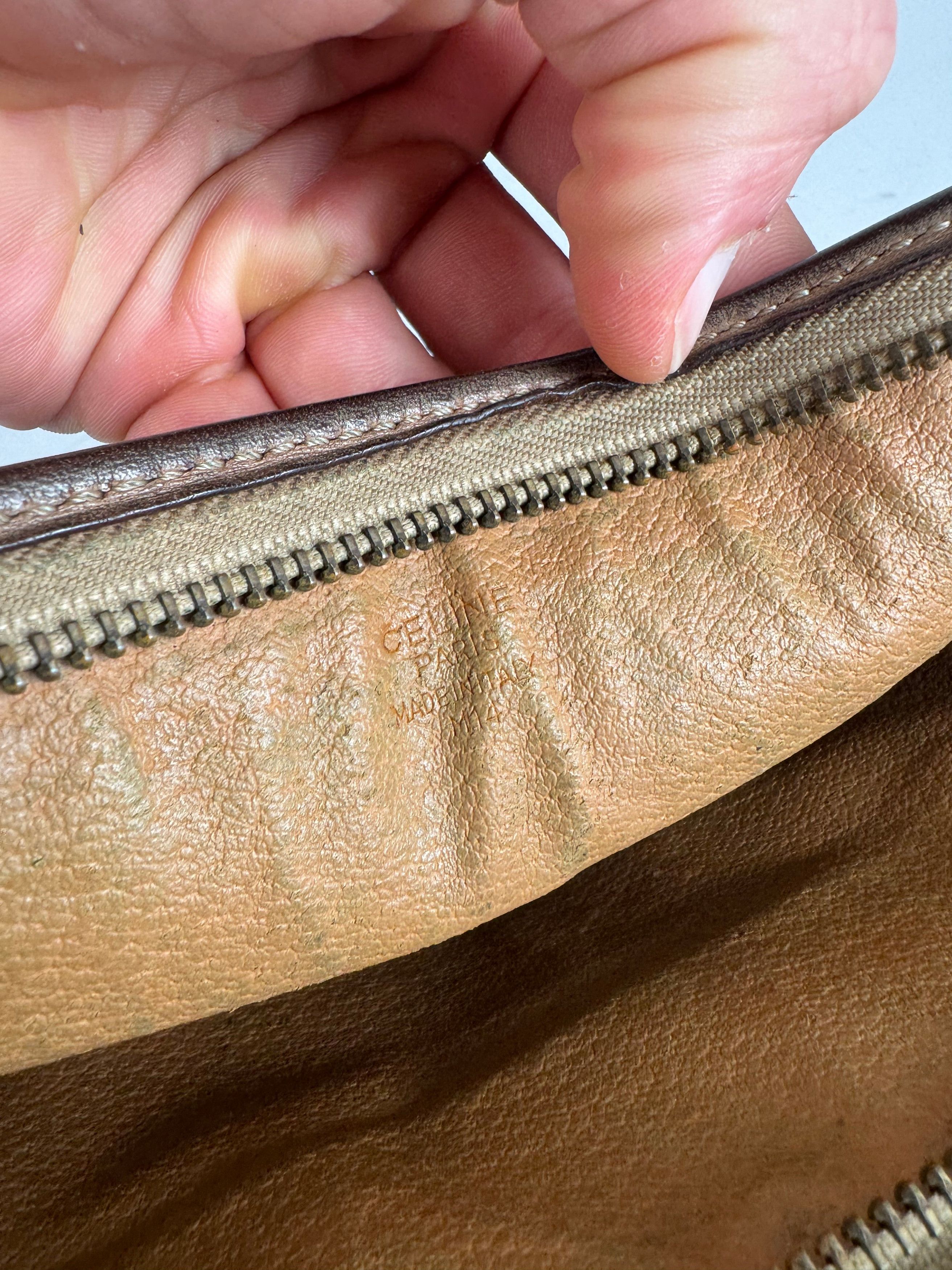 Celine Vintage Monogram Leather Clutch Brown Size ONE SIZE - 6 Thumbnail