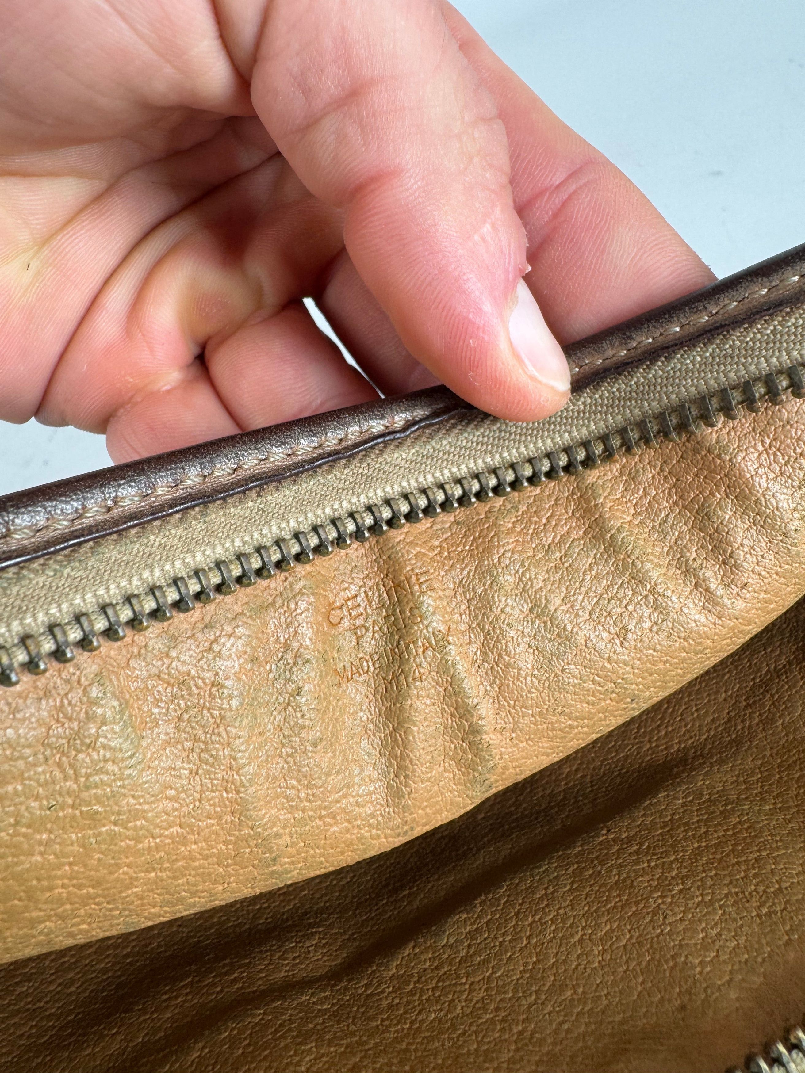 Celine Vintage Monogram Leather Clutch Brown Size ONE SIZE - 5 Thumbnail