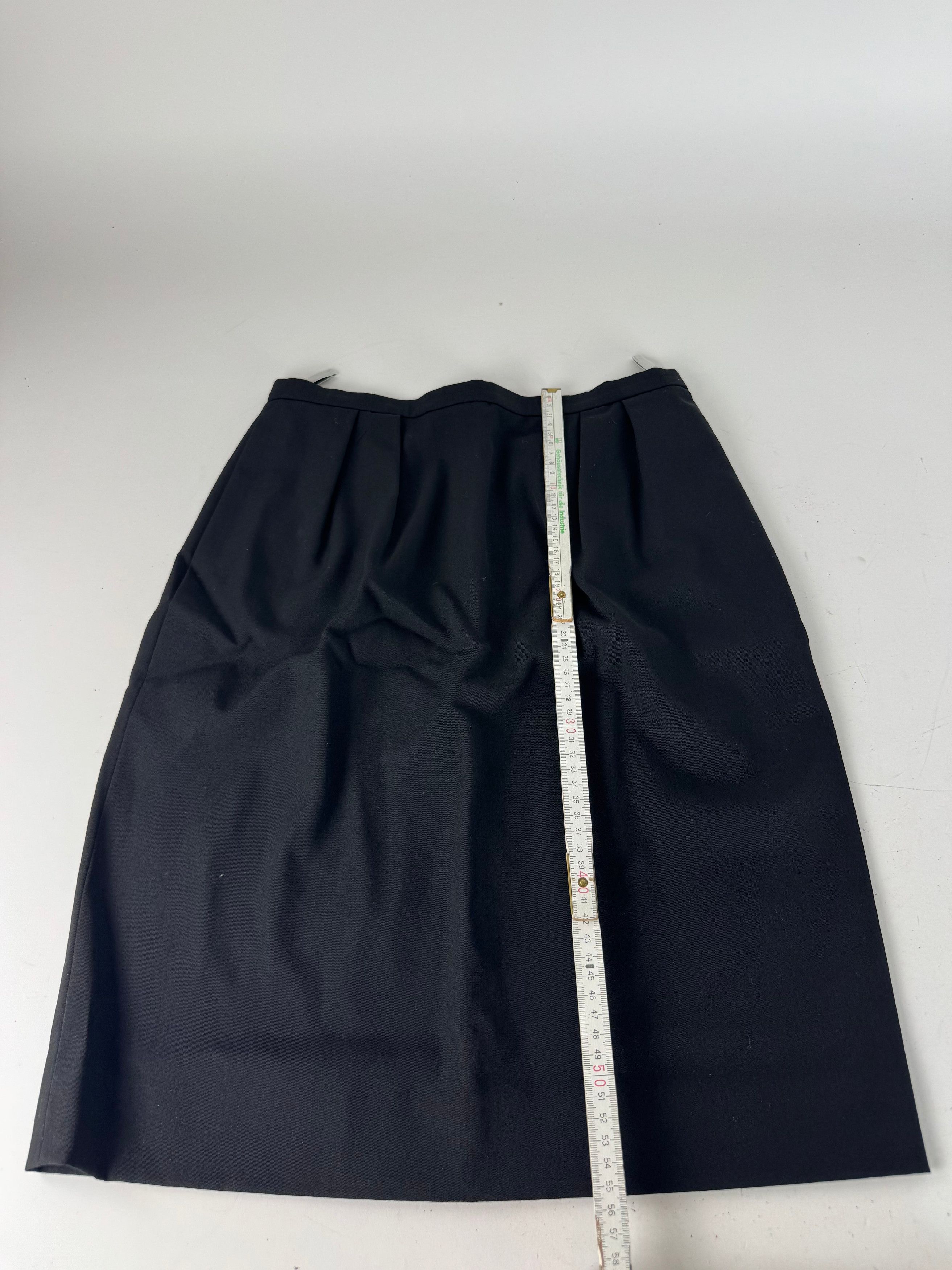 Dior Vintage Midi Skirt Black M Size 34" / US 12 / IT 48 - 7 Thumbnail