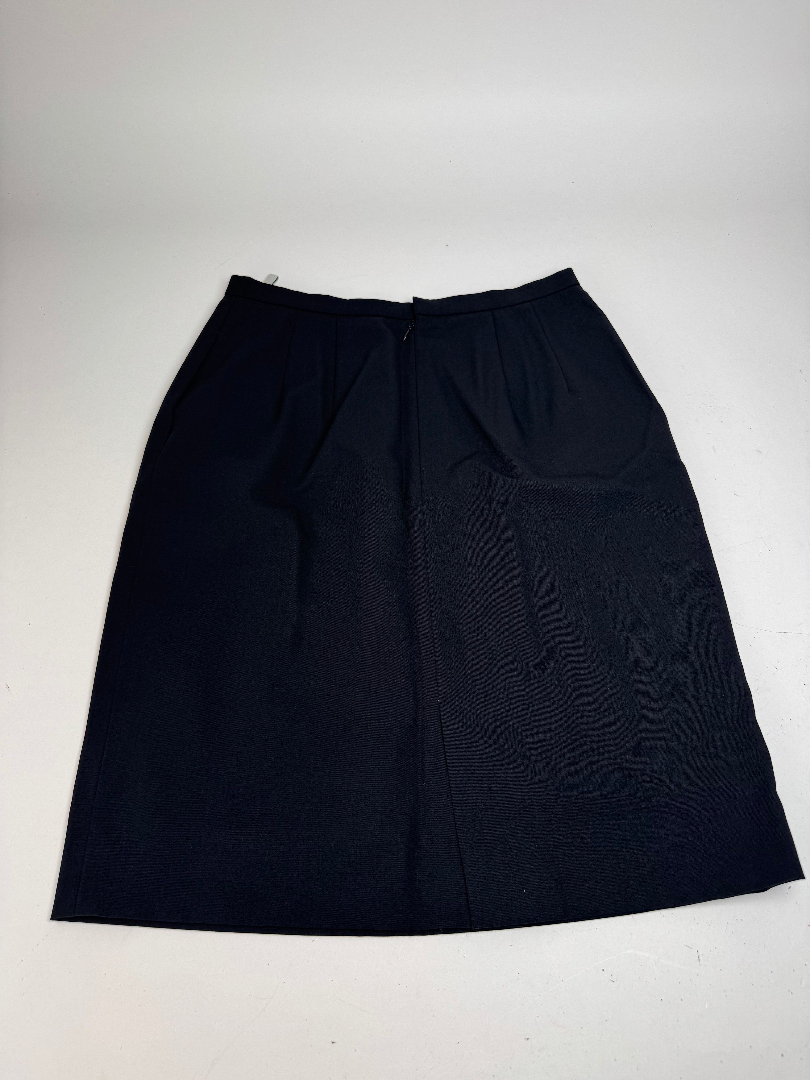 Dior Vintage Midi Skirt Black M Size 34" / US 12 / IT 48 - 8 Thumbnail
