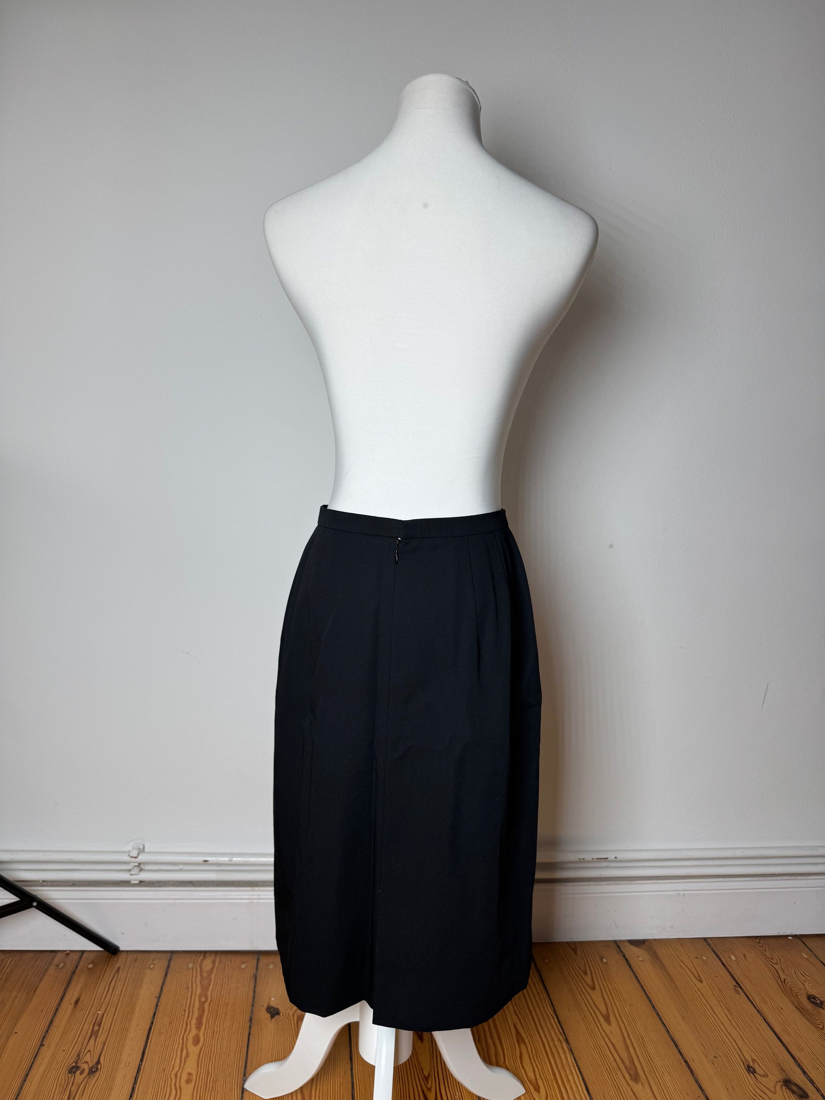 Dior Vintage Midi Skirt Black M Size 34" / US 12 / IT 48 - 3 Thumbnail