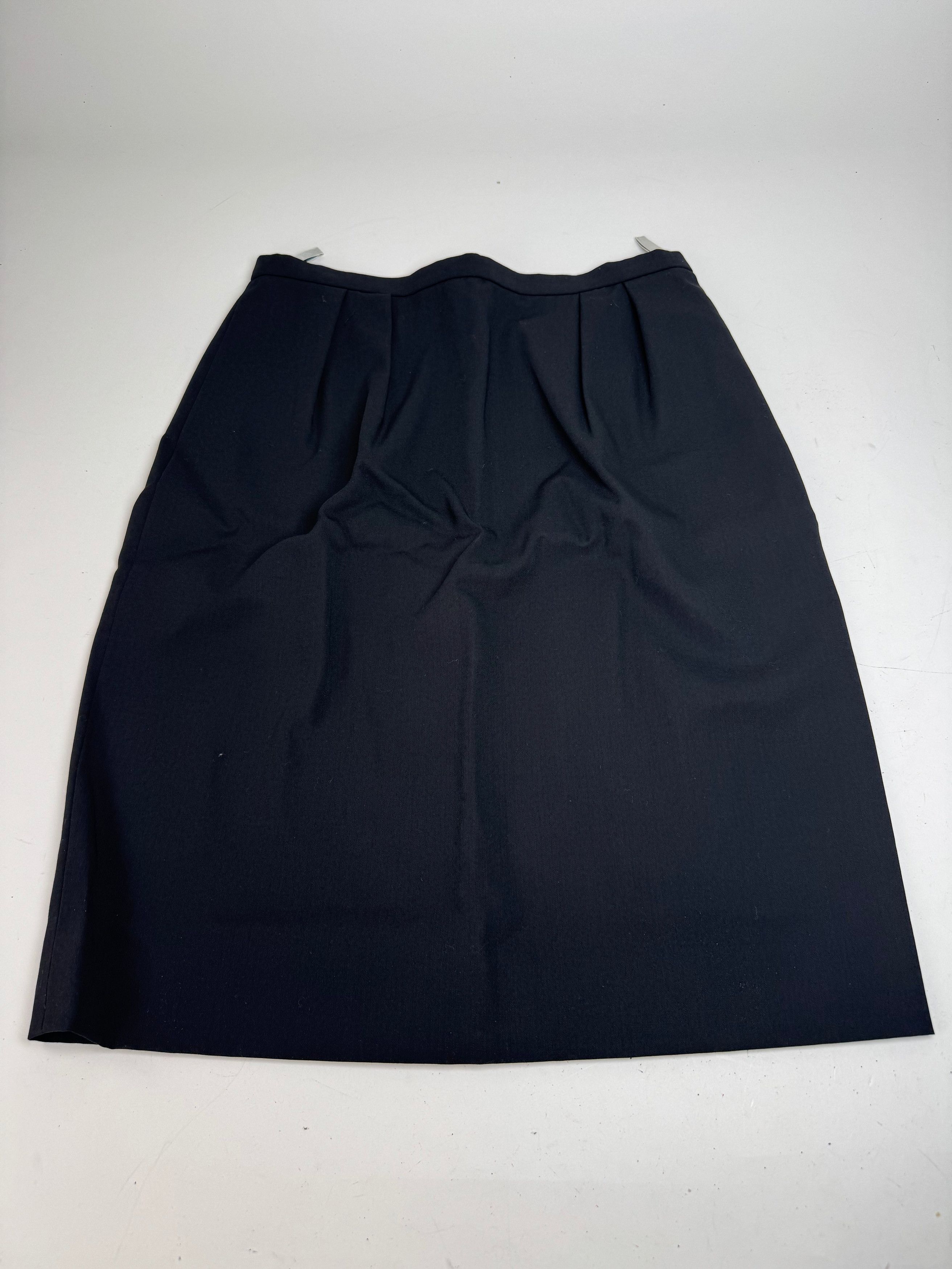 Dior Vintage Midi Skirt Black M Size 34" / US 12 / IT 48 - 4 Thumbnail