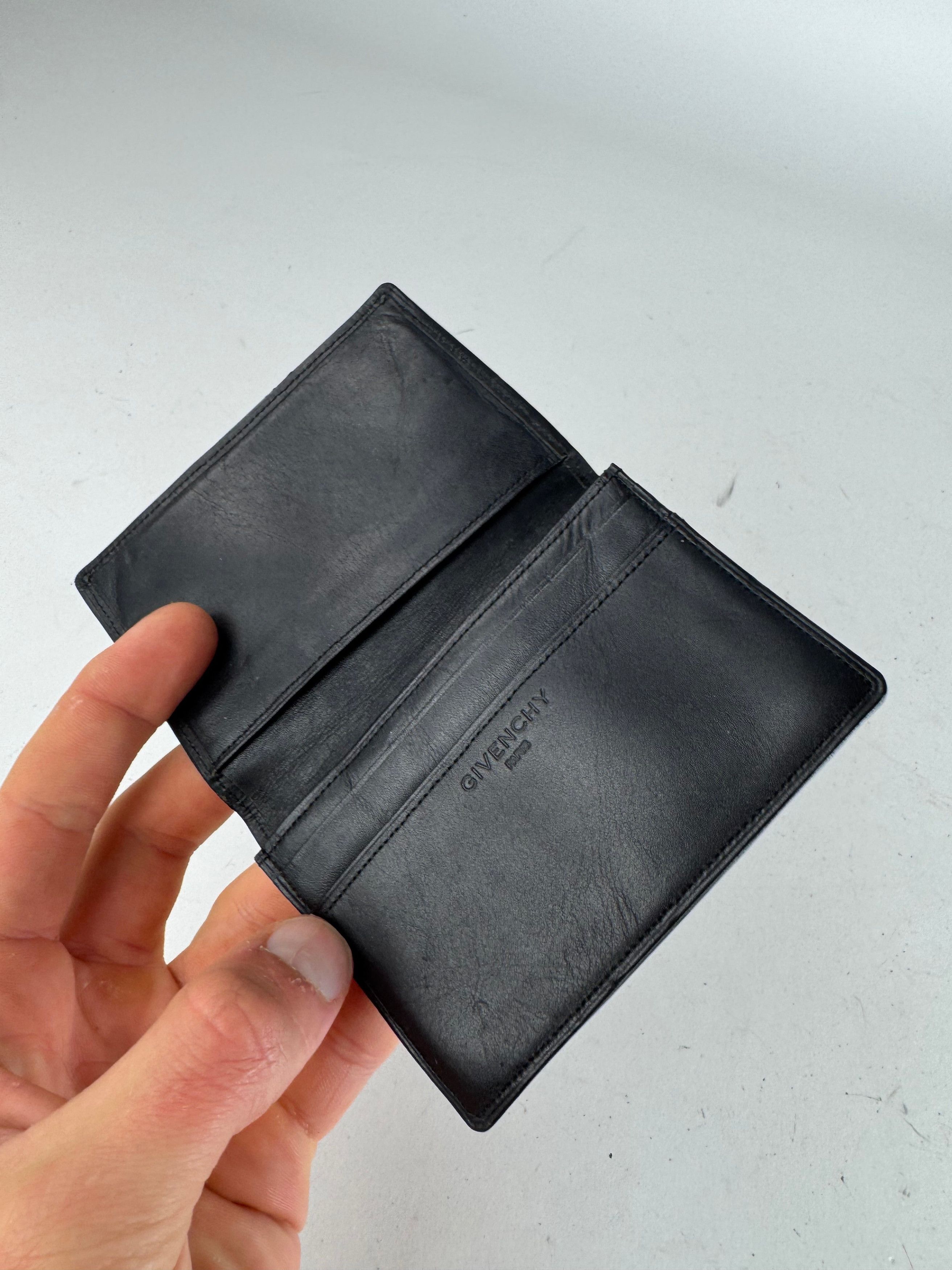 Givenchy Vintage Flapable Leather Card Holder Black Size ONE SIZE - 4 Thumbnail