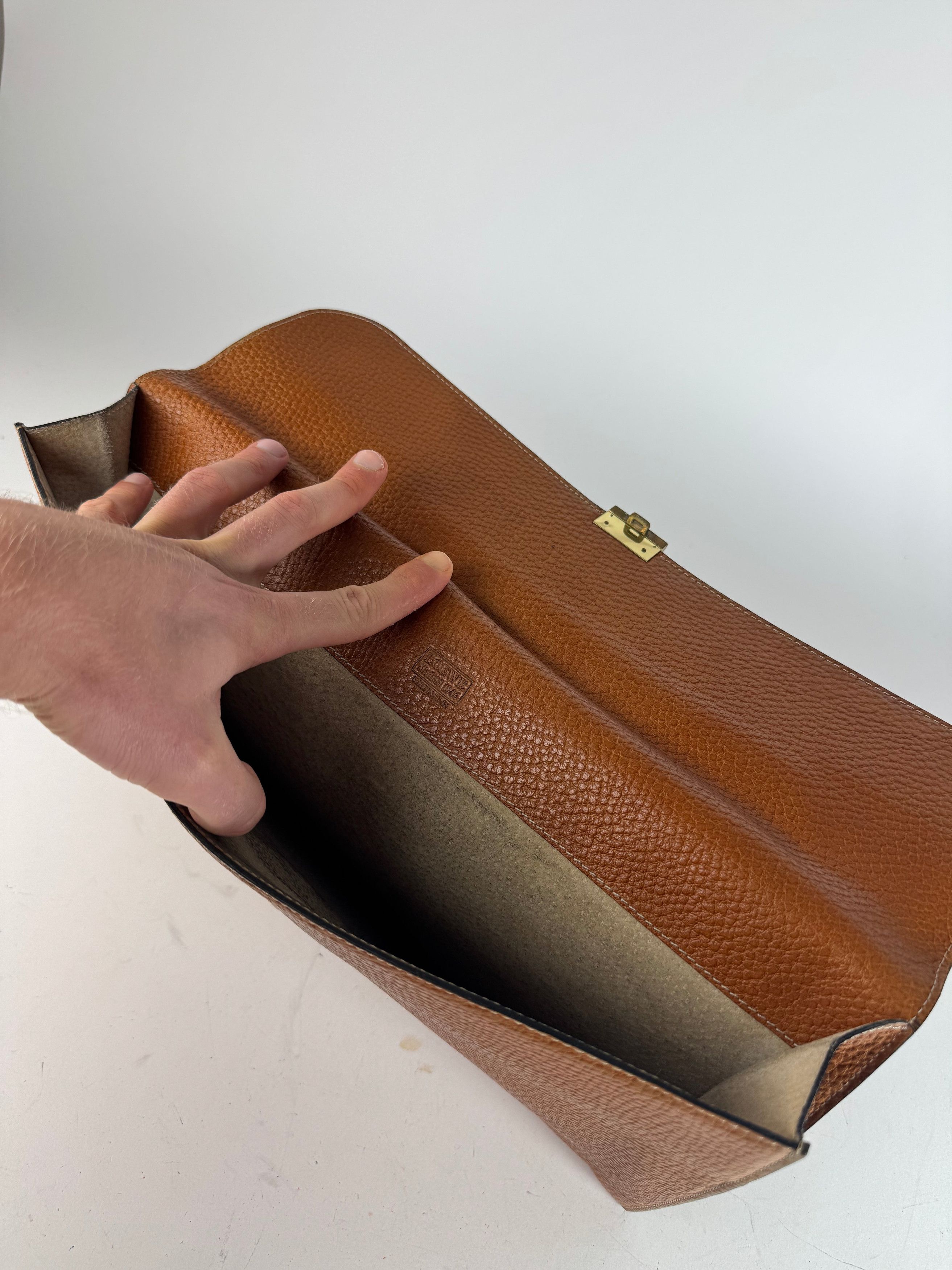 Other Vintage Loewe Madrid Leather Clutch Brown Size ONE SIZE - 3 Thumbnail