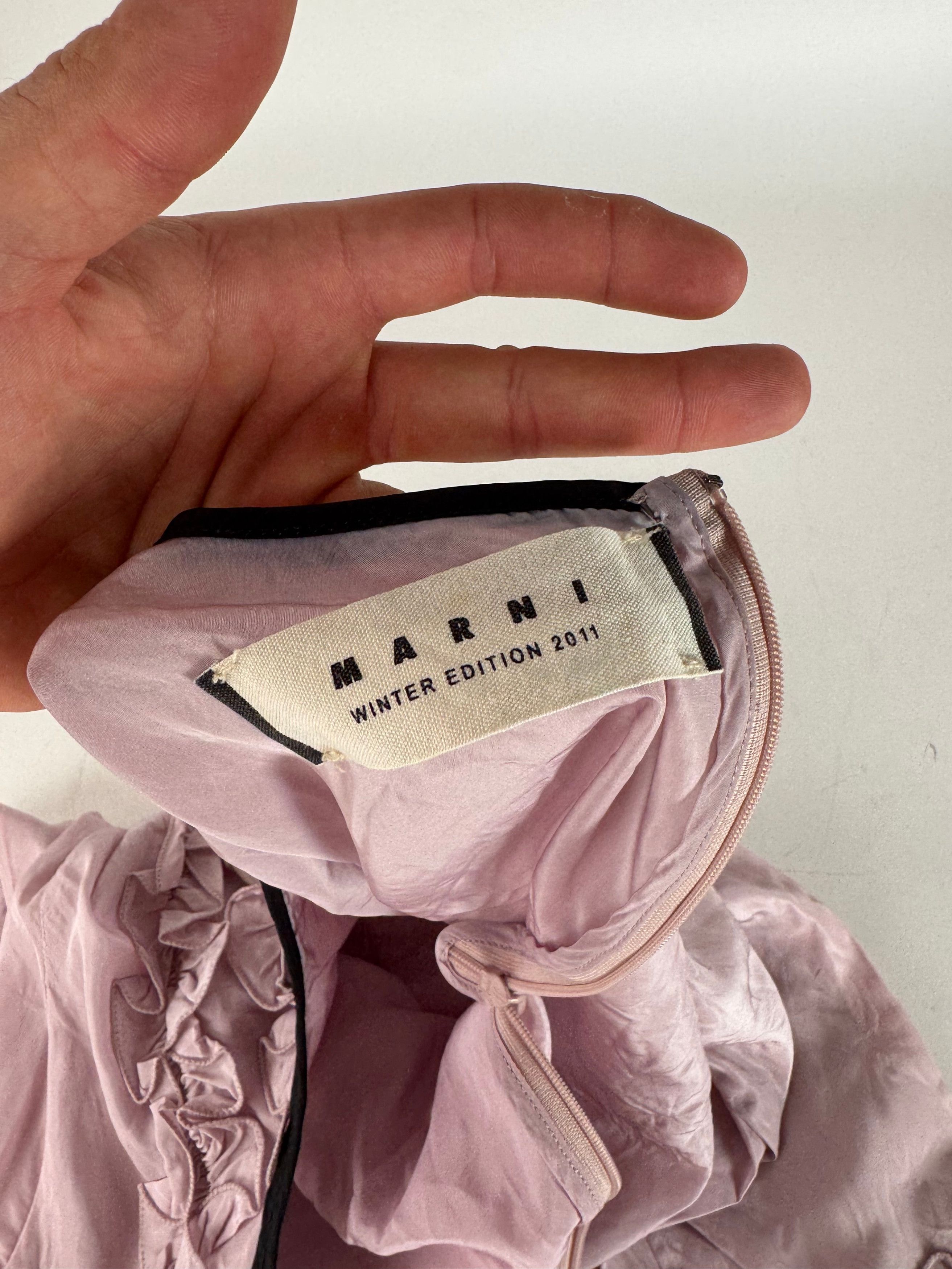 Marni Vintage Purple Silk Top L Size L / US 10 / IT 46 - 10 Thumbnail