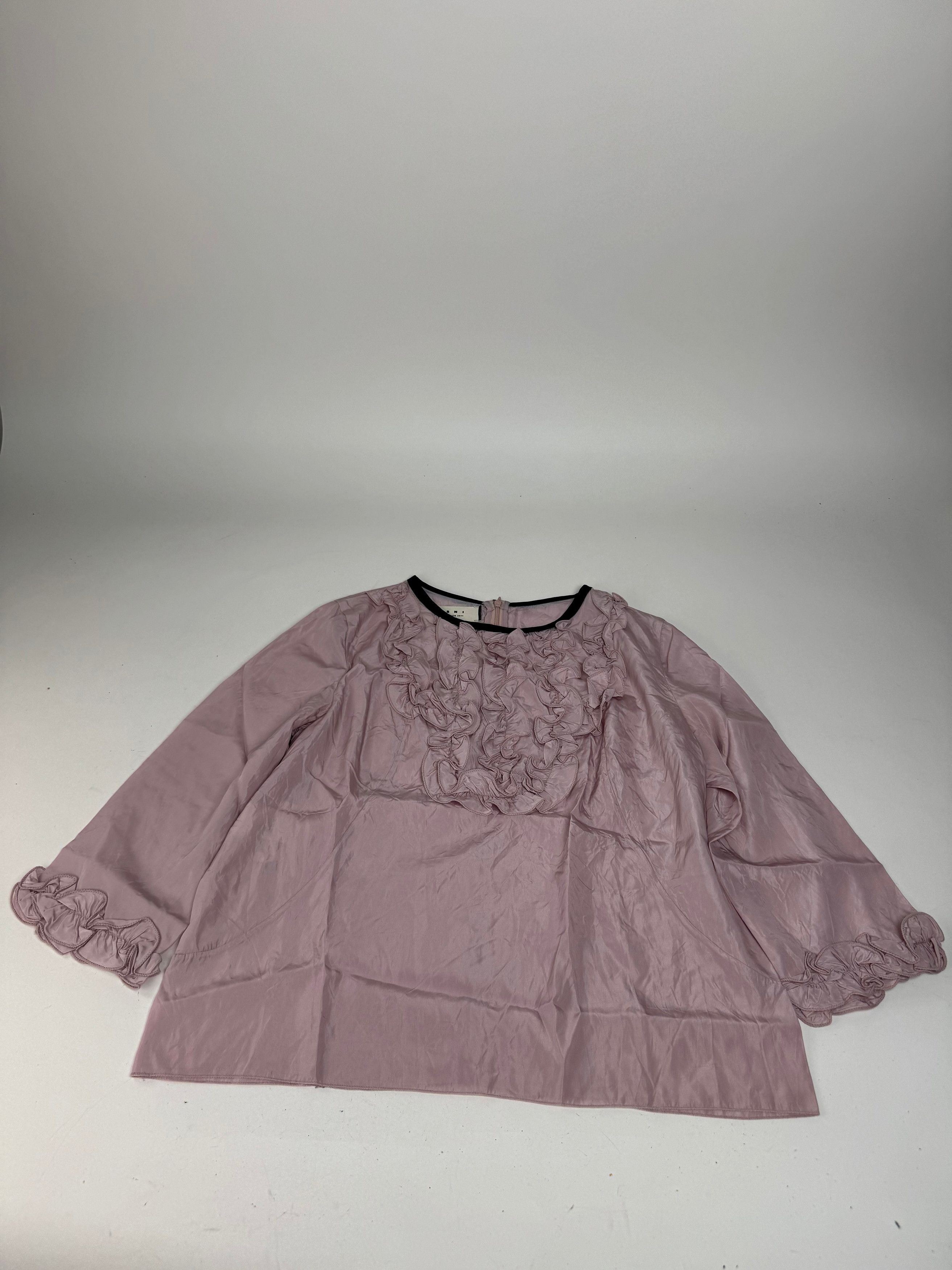 Marni Vintage Purple Silk Top L Size L / US 10 / IT 46 - 4 Thumbnail