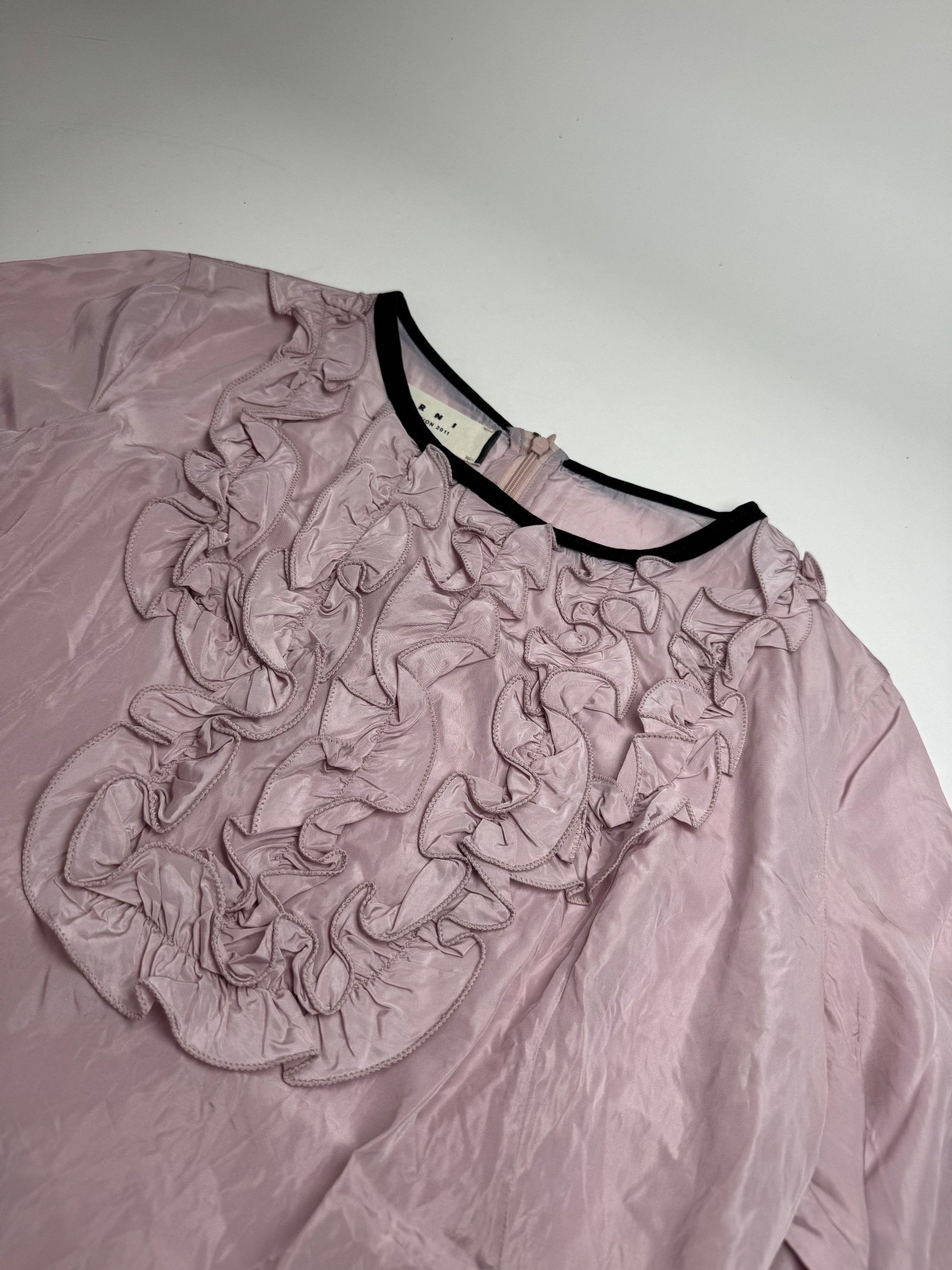 Marni Vintage Purple Silk Top L Size L / US 10 / IT 46 - 5 Thumbnail