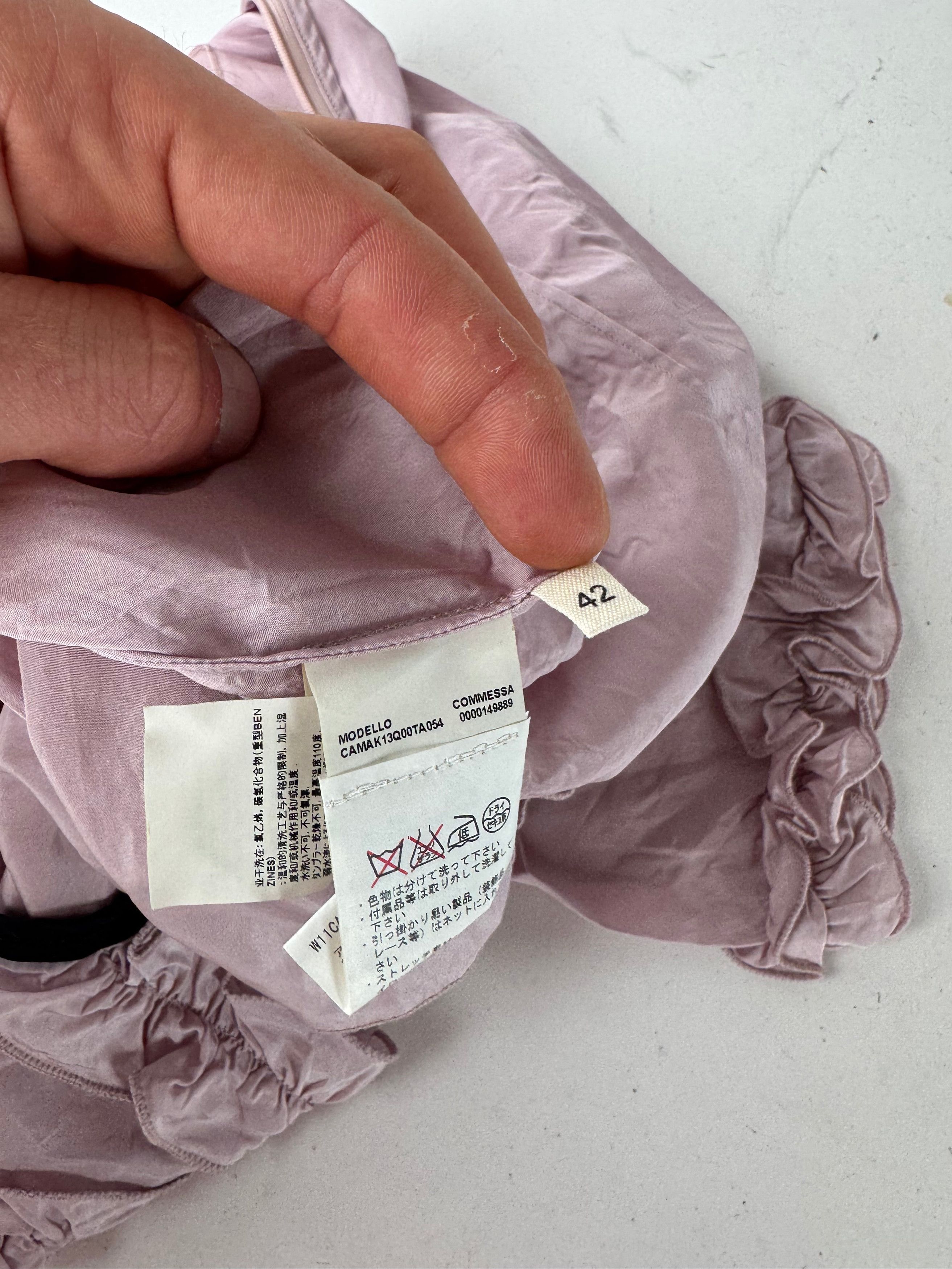Marni Vintage Purple Silk Top L Size L / US 10 / IT 46 - 11 Thumbnail